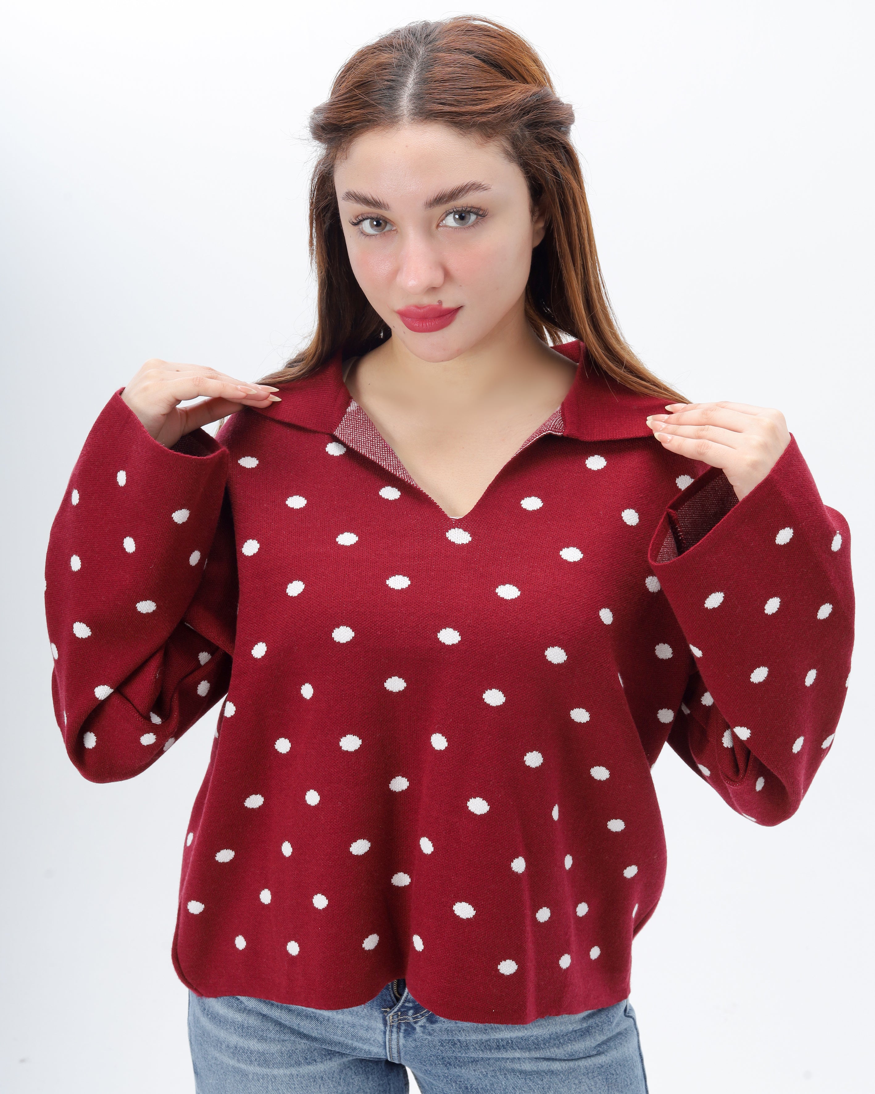 Polka Dot Knit Sweater 2135/095