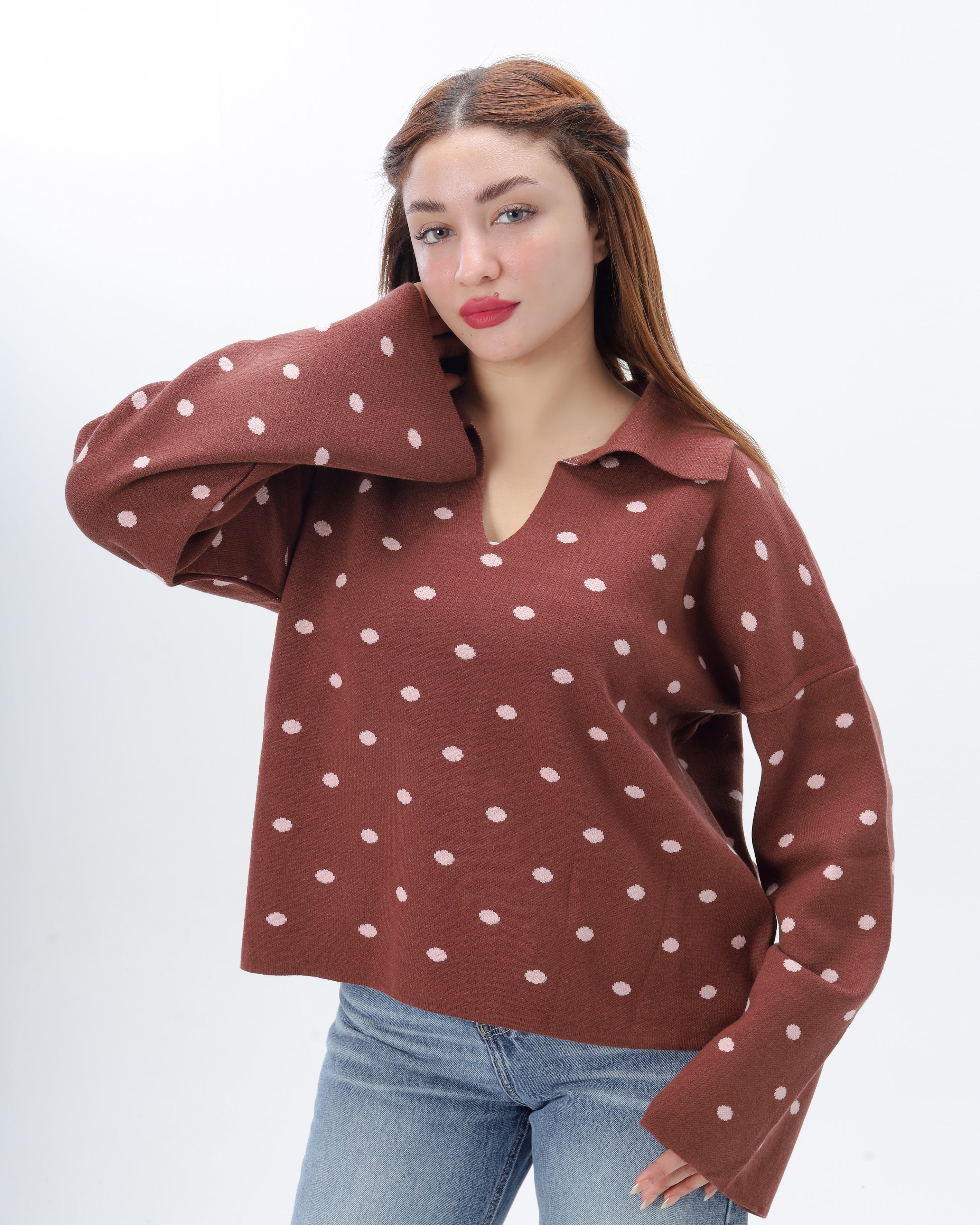 Polka Dot Knit Sweater 2135/095