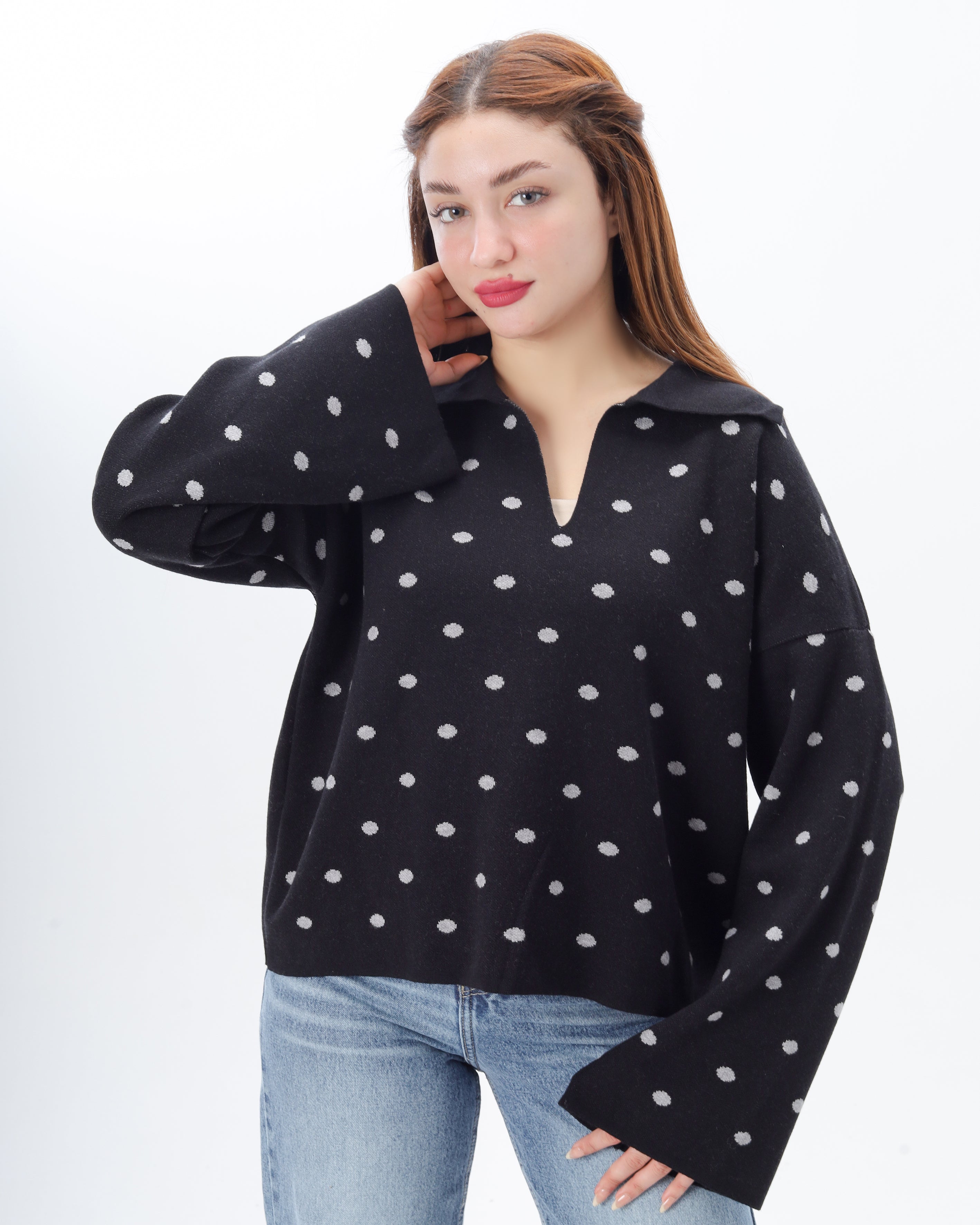 Polka Dot Knit Sweater 2135/095