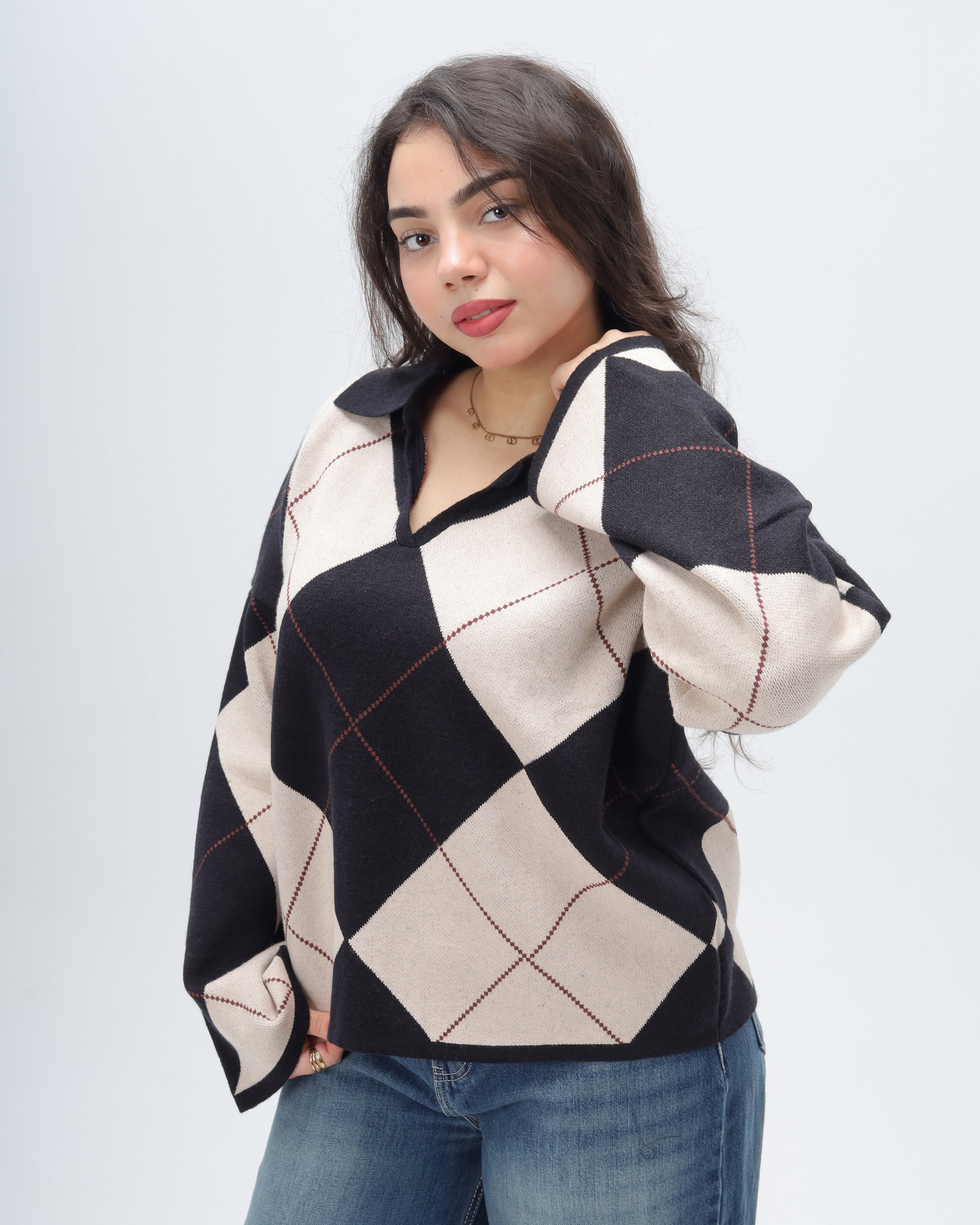 Patterned Knit Sweater 2135/096