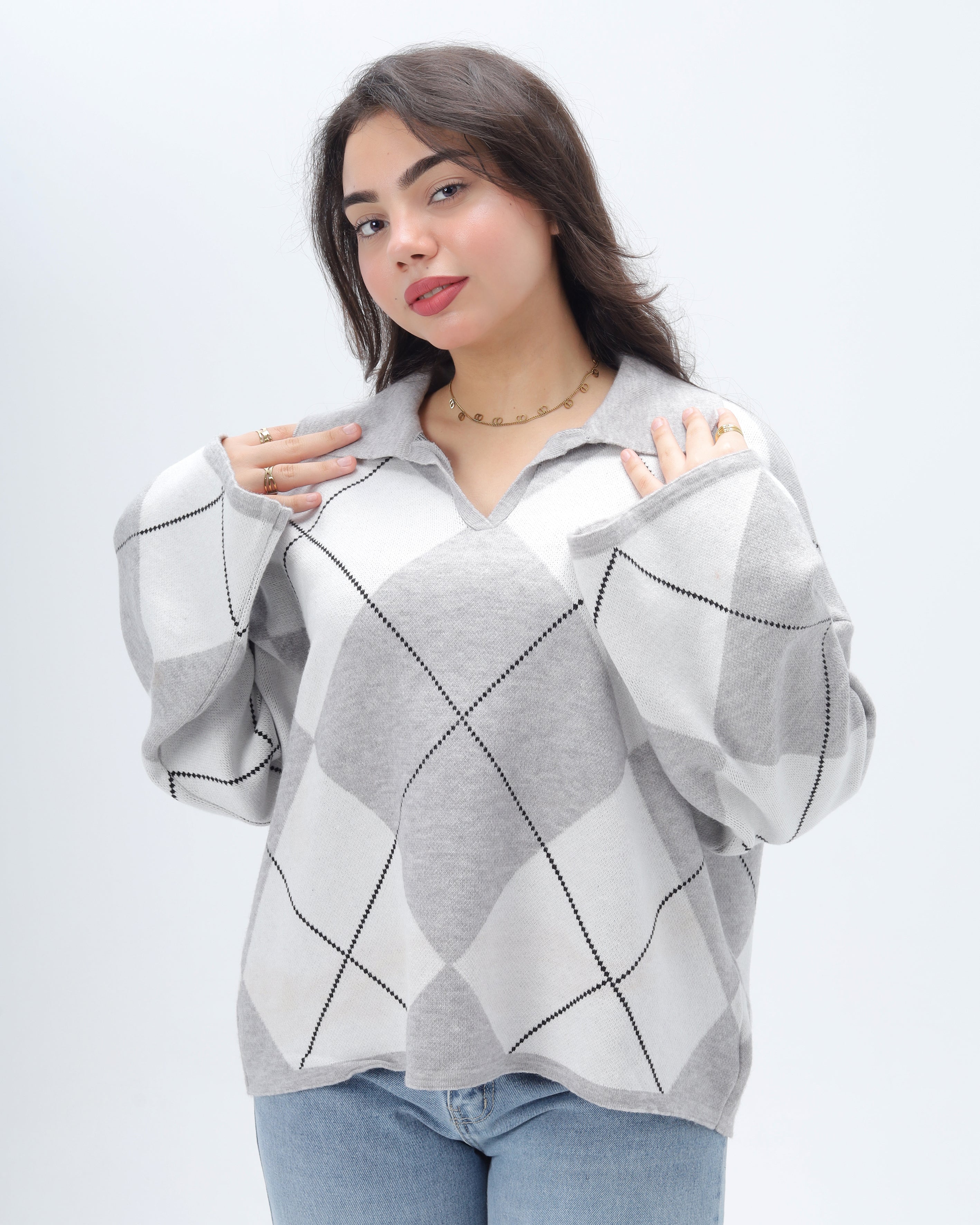Patterned Knit Sweater 2135/096