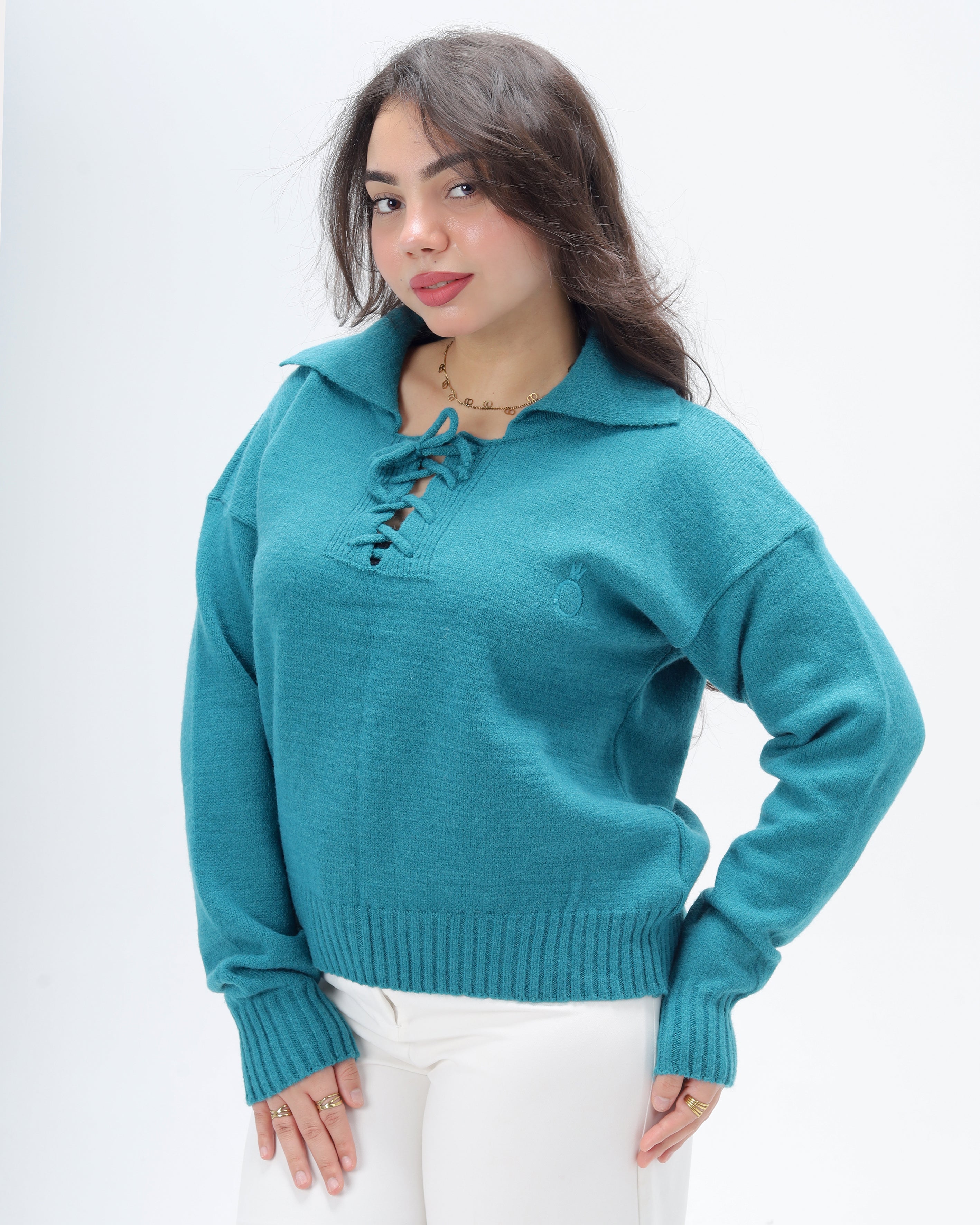 Front-Tie Knit Sweater 2135/100
