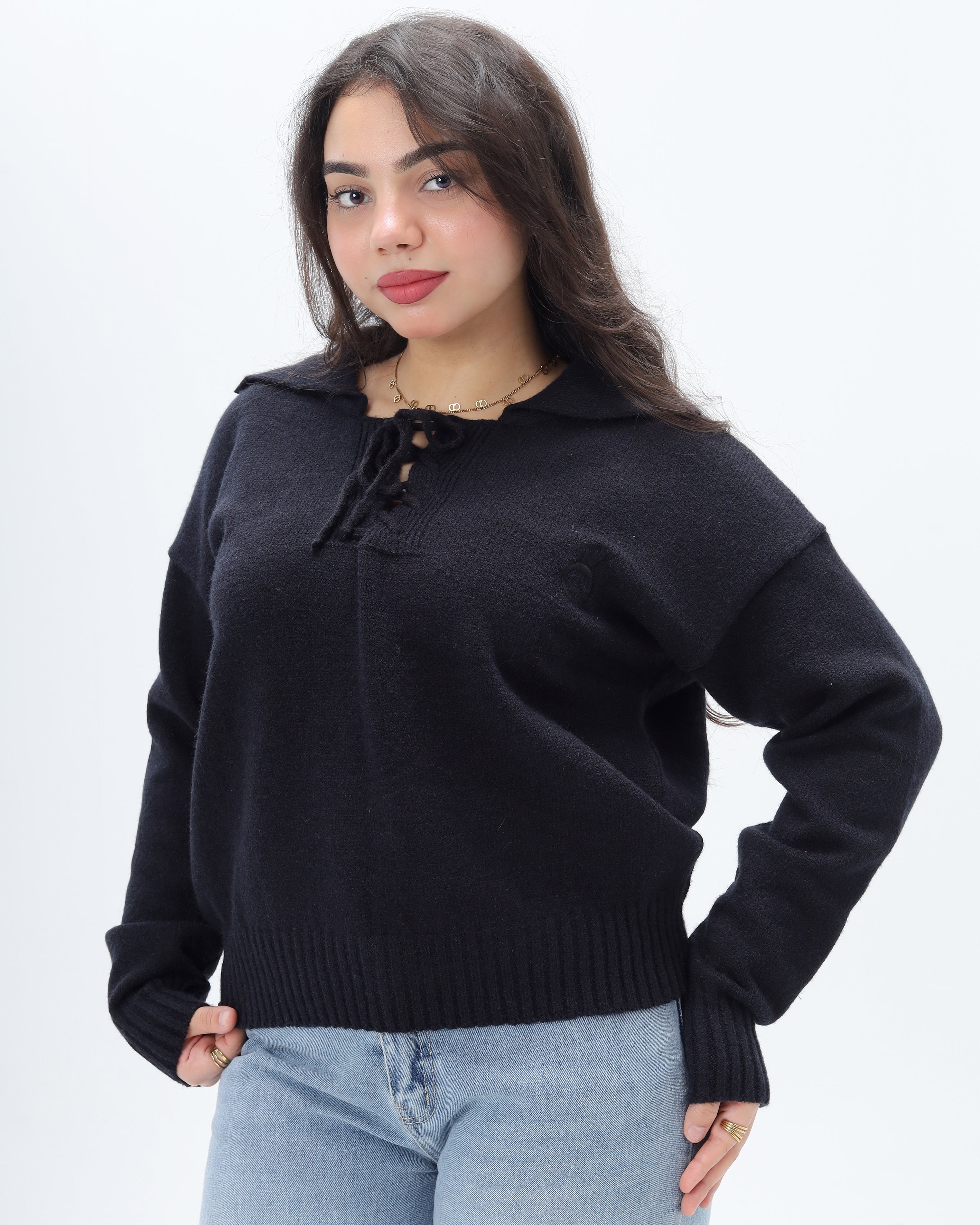 Front-Tie Knit Sweater 2135/100