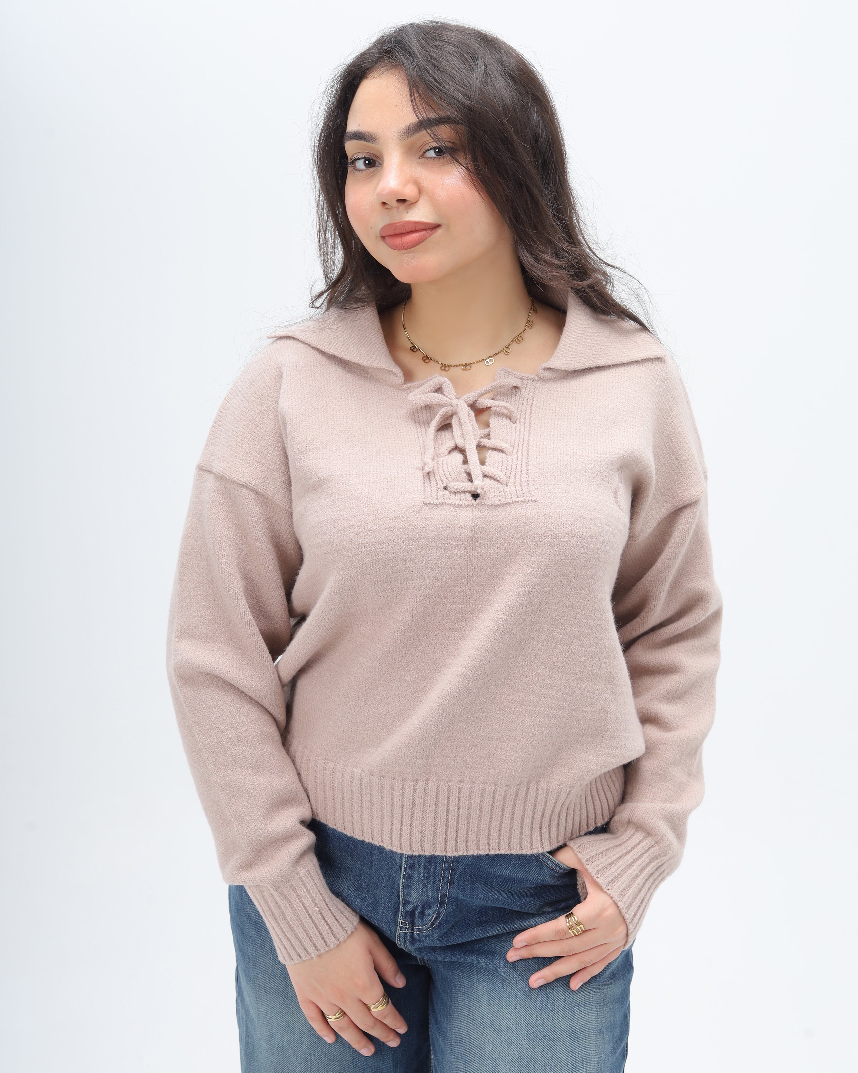 Front-Tie Knit Sweater 2135/100