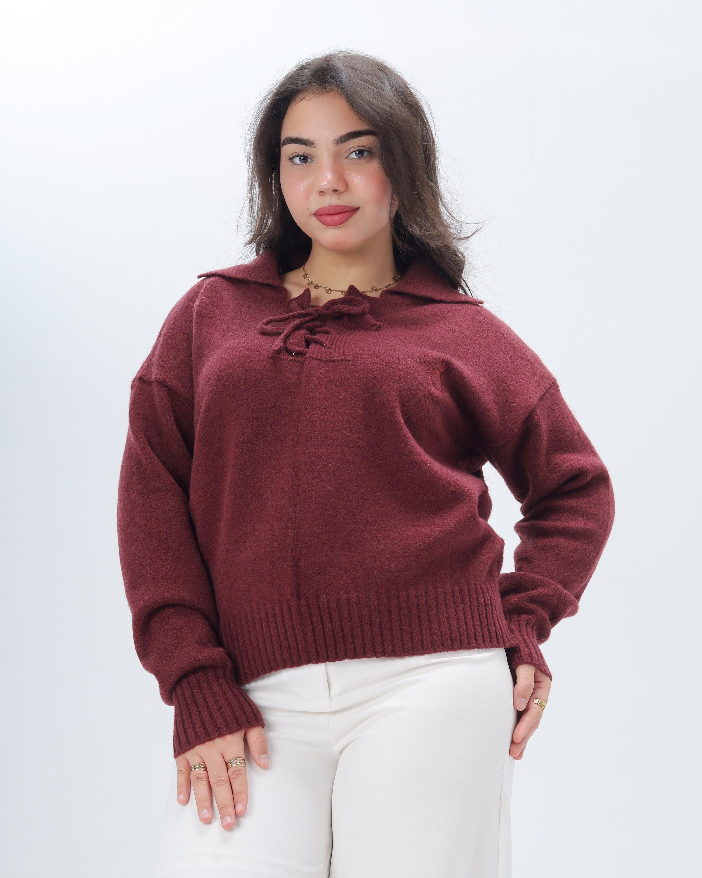 Front-Tie Knit Sweater 2135/100