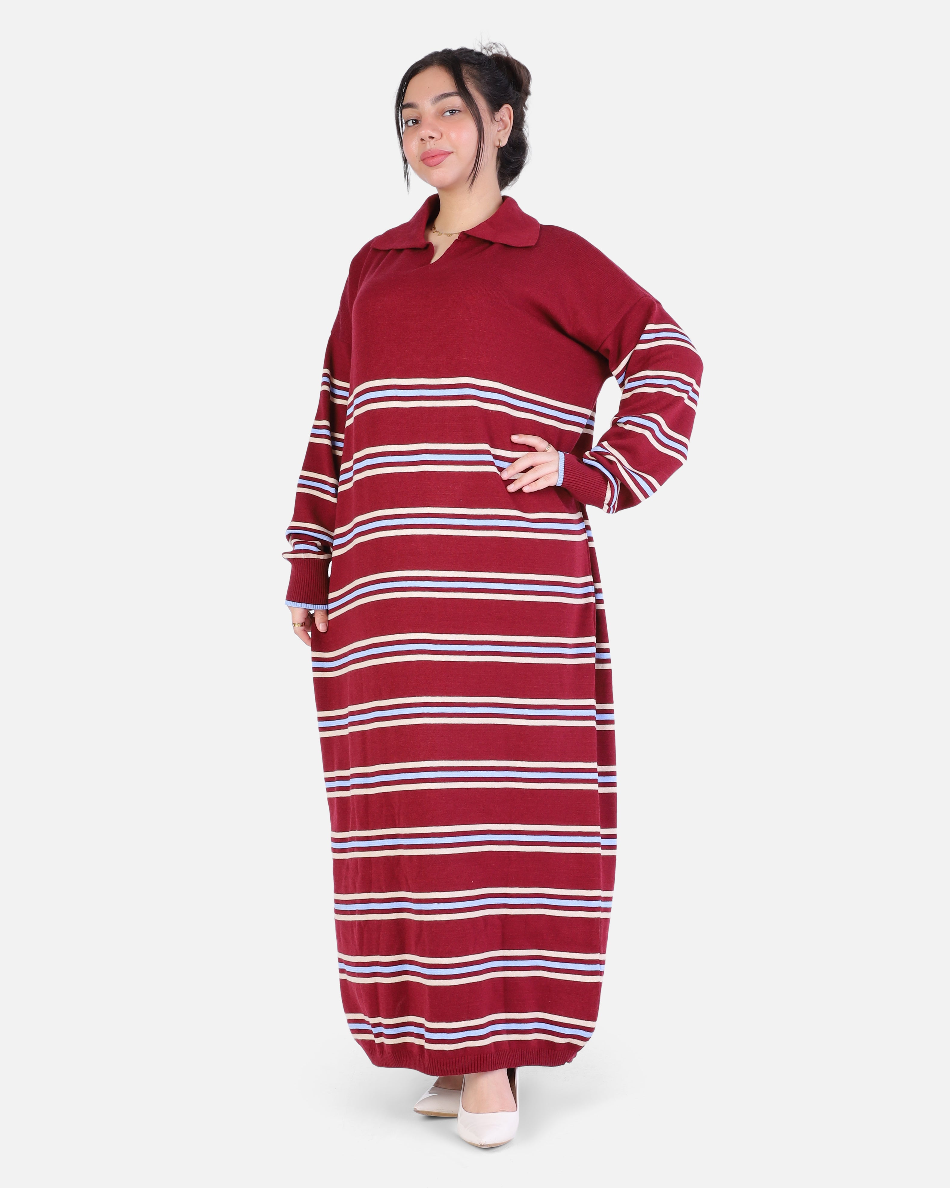 Long Striped Knitted Dress 2135/101
