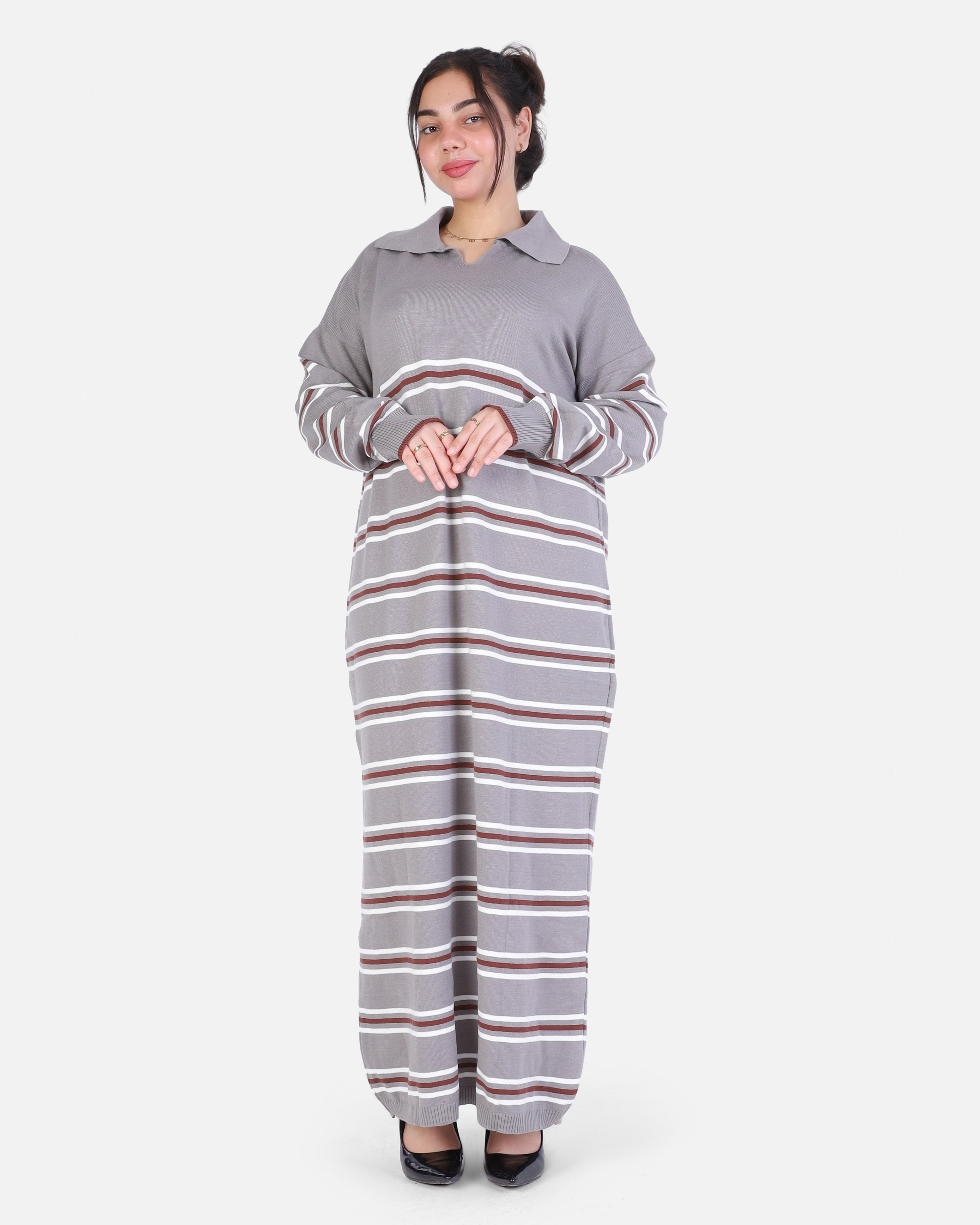 Long Striped Knitted Dress 2135/101