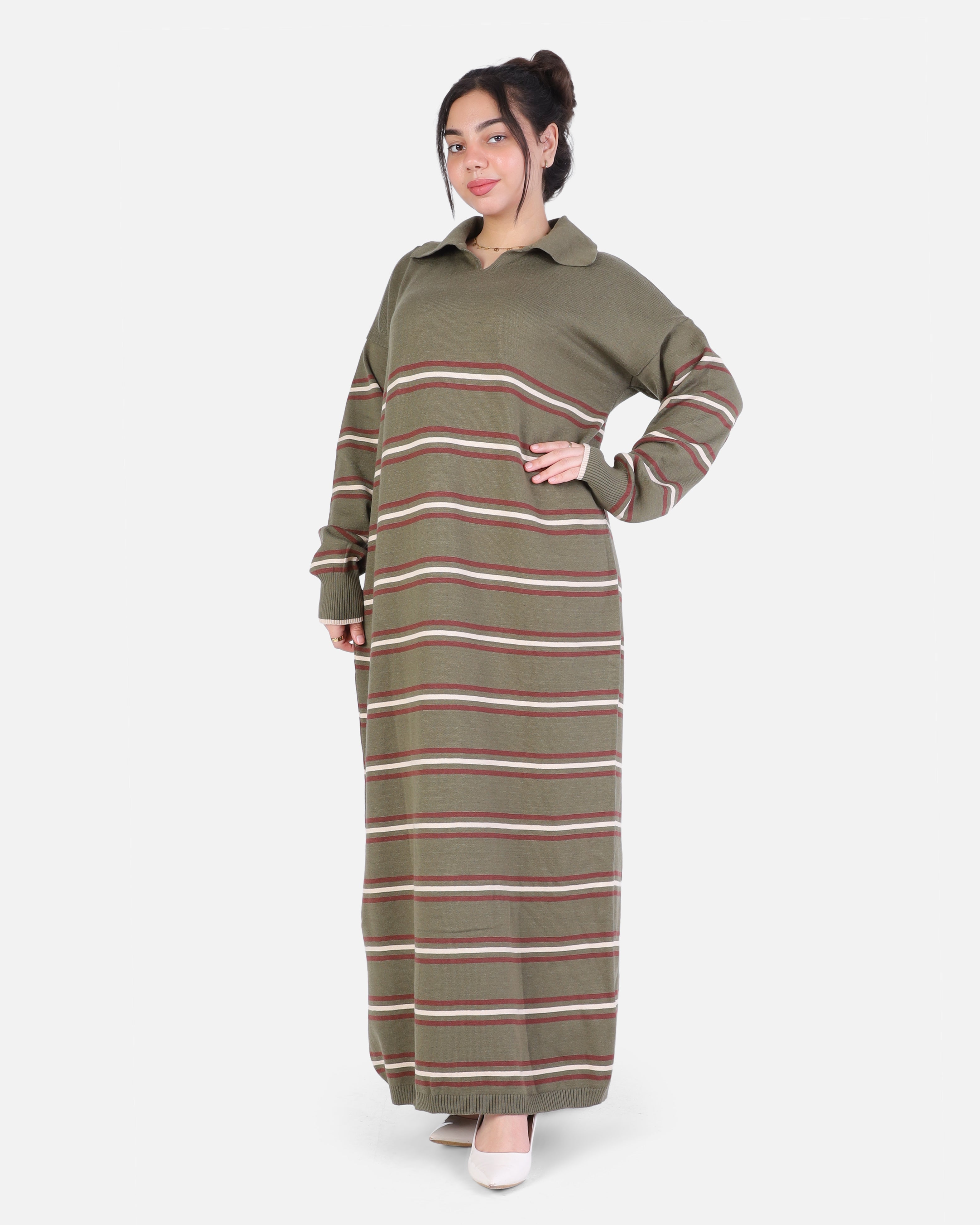 Long Striped Knitted Dress 2135/101