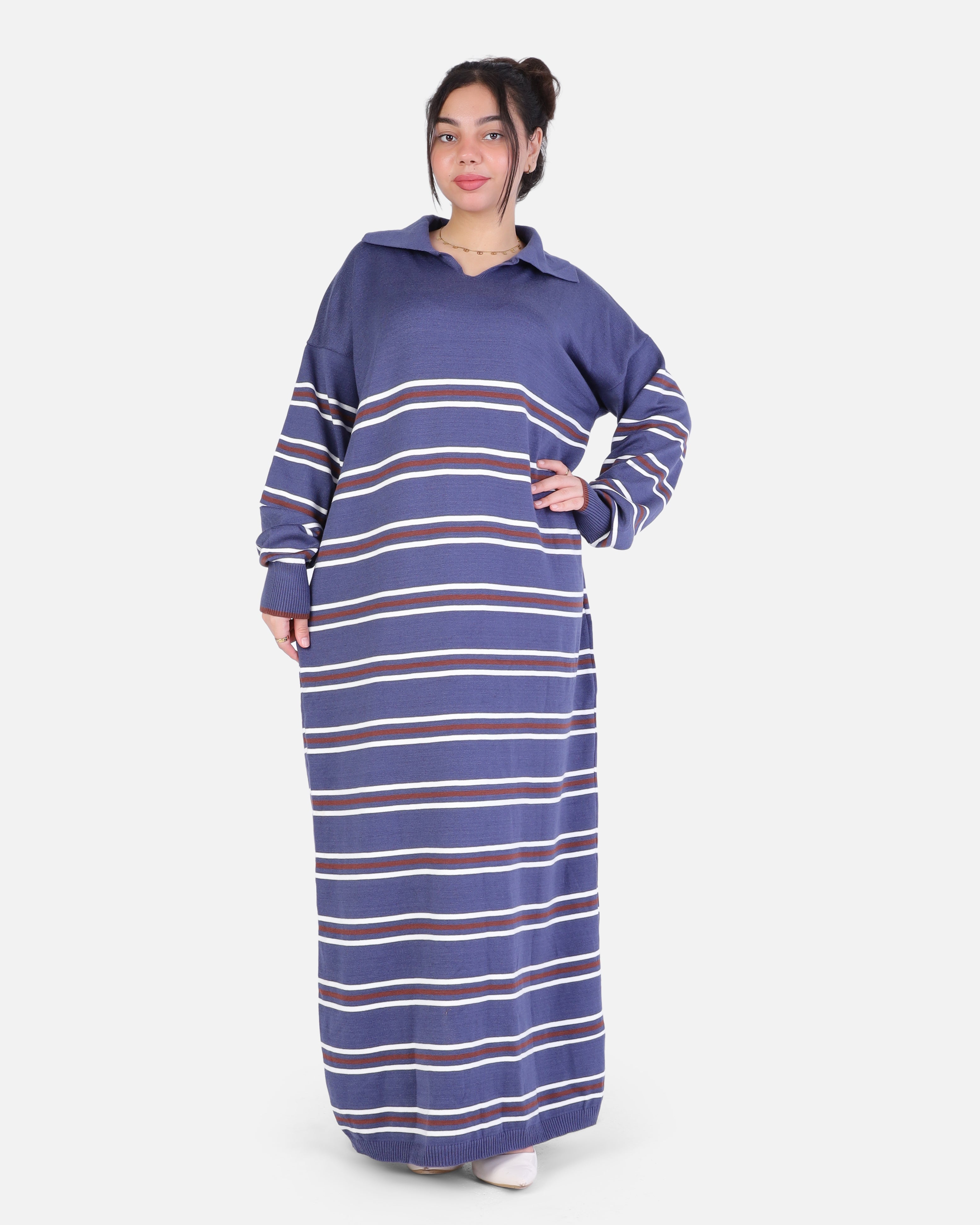 Long Striped Knitted Dress 2135/101