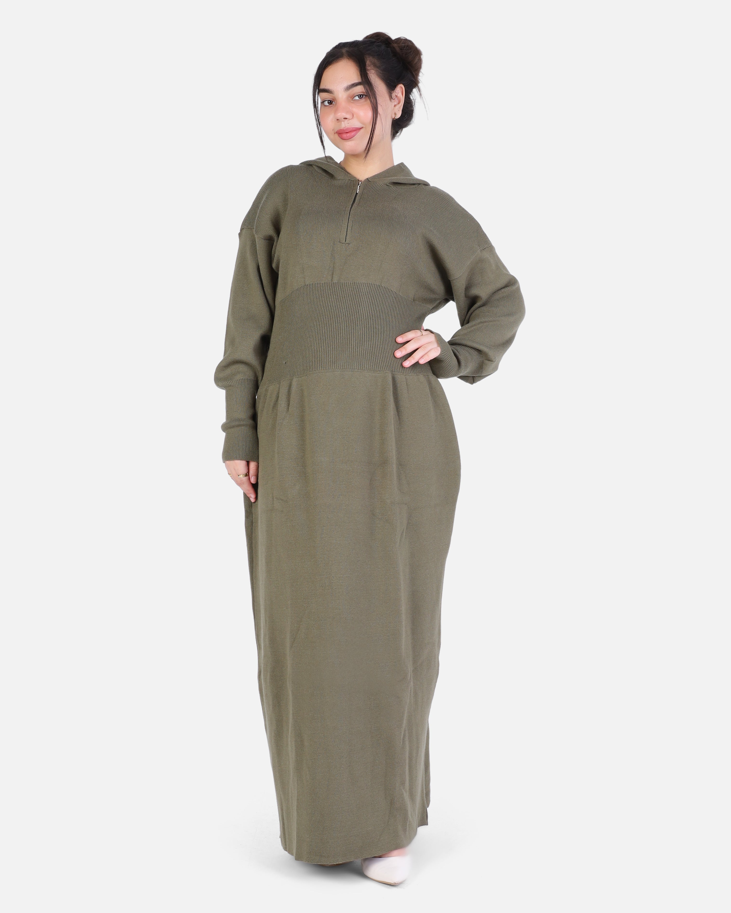 Maxi Hooded Knitted Dress 2135/103