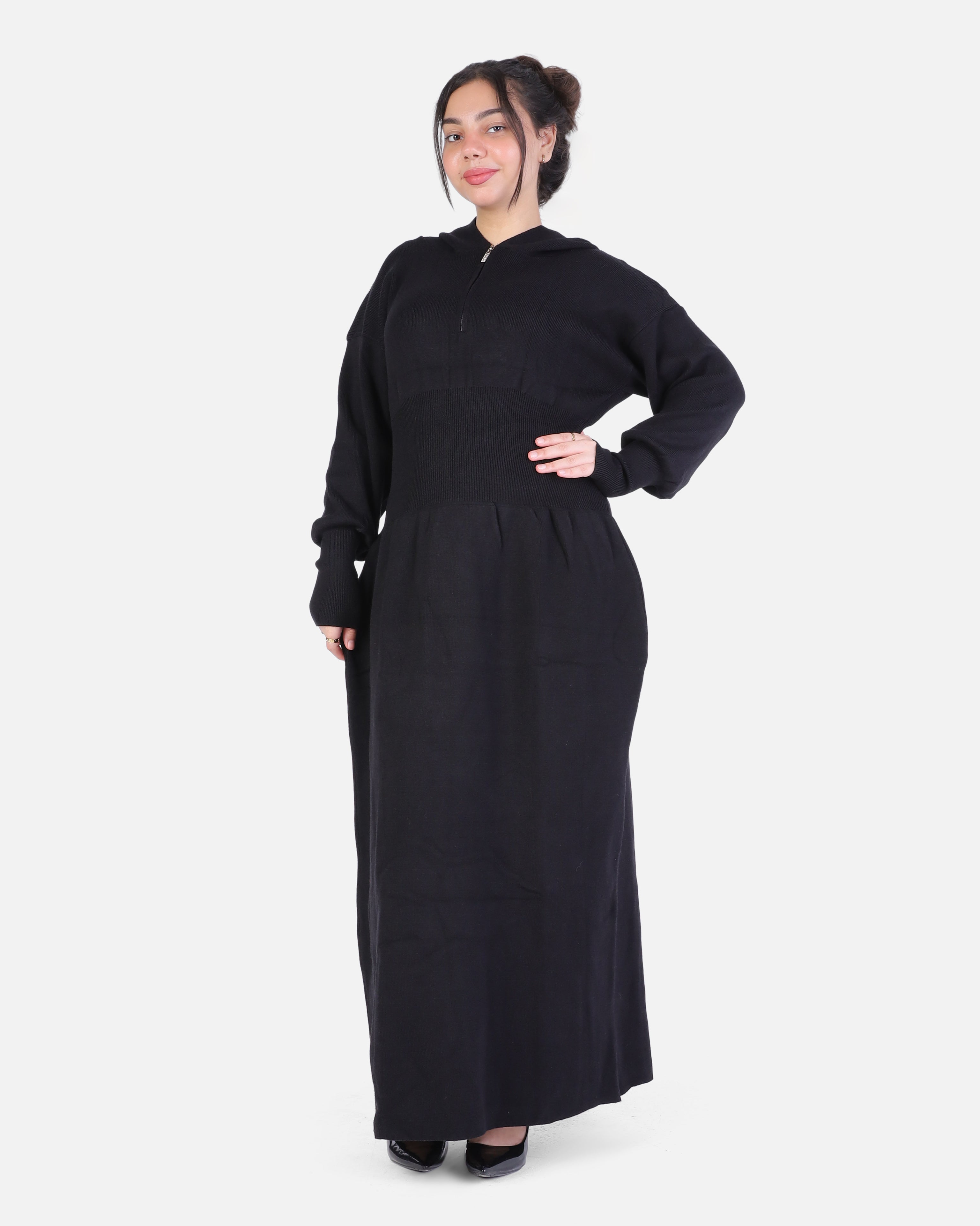 Maxi Hooded Knitted Dress 2135/103