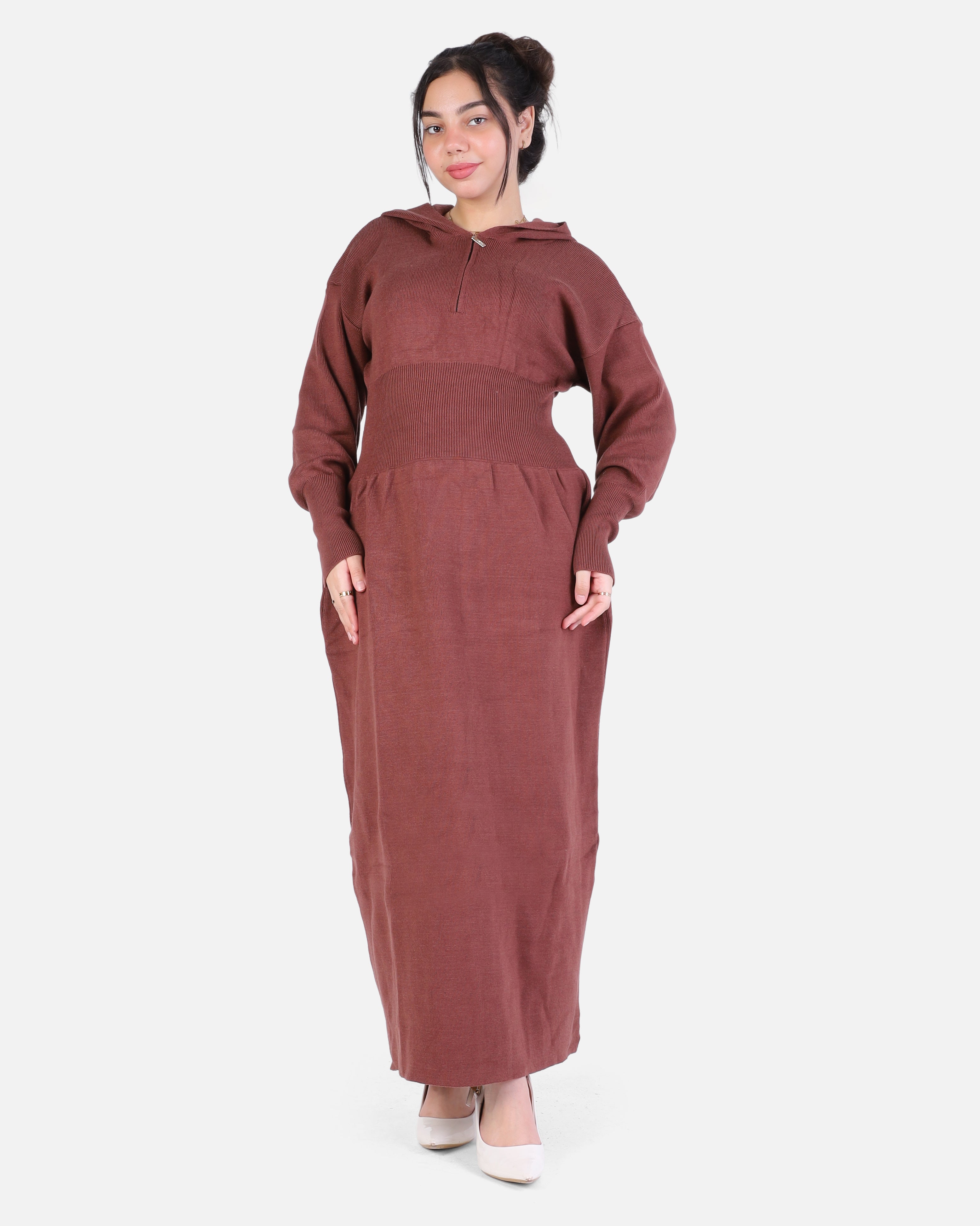 Maxi Hooded Knitted Dress 2135/103