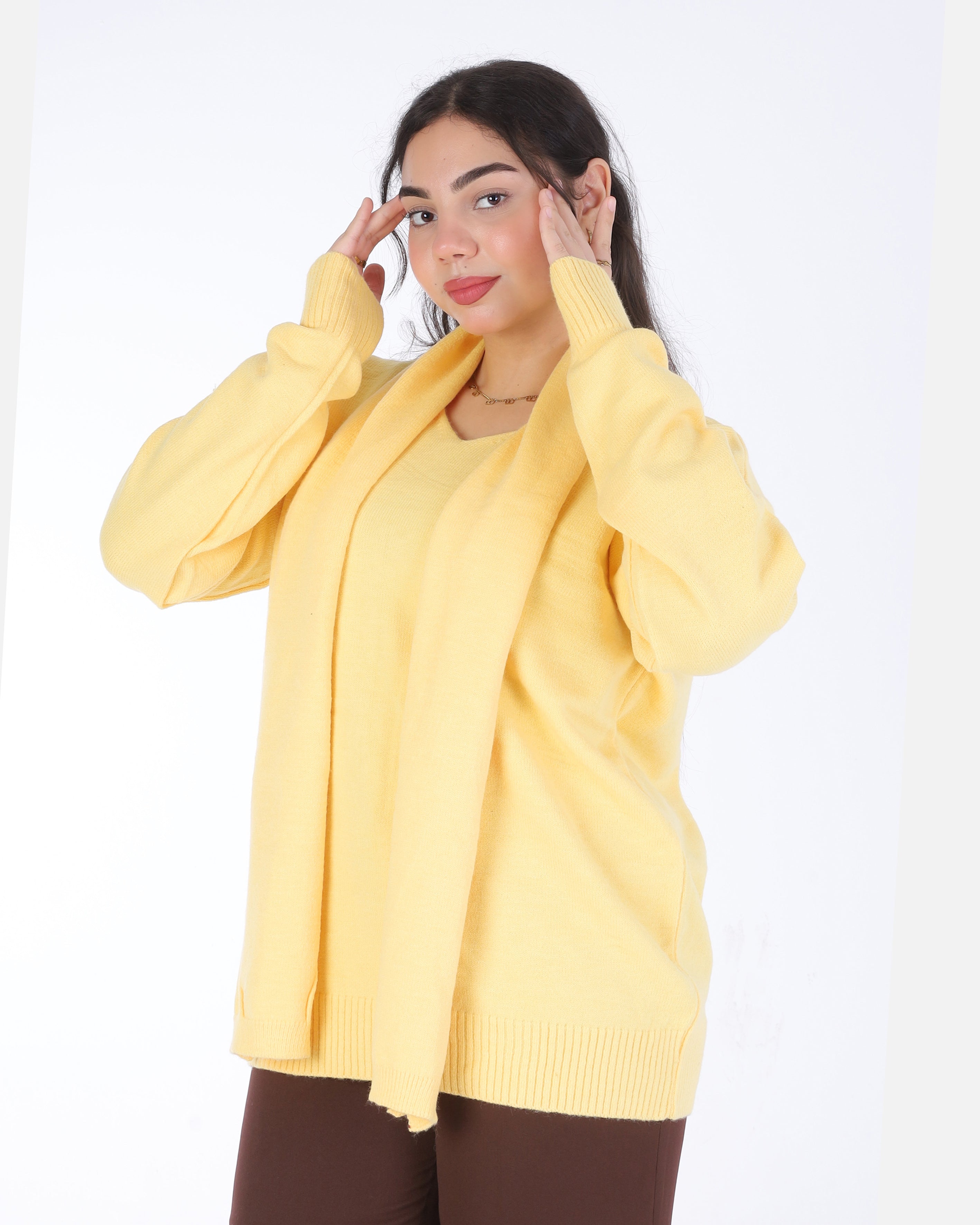 Knitted Blouse with Scarf Detail 2136/088
