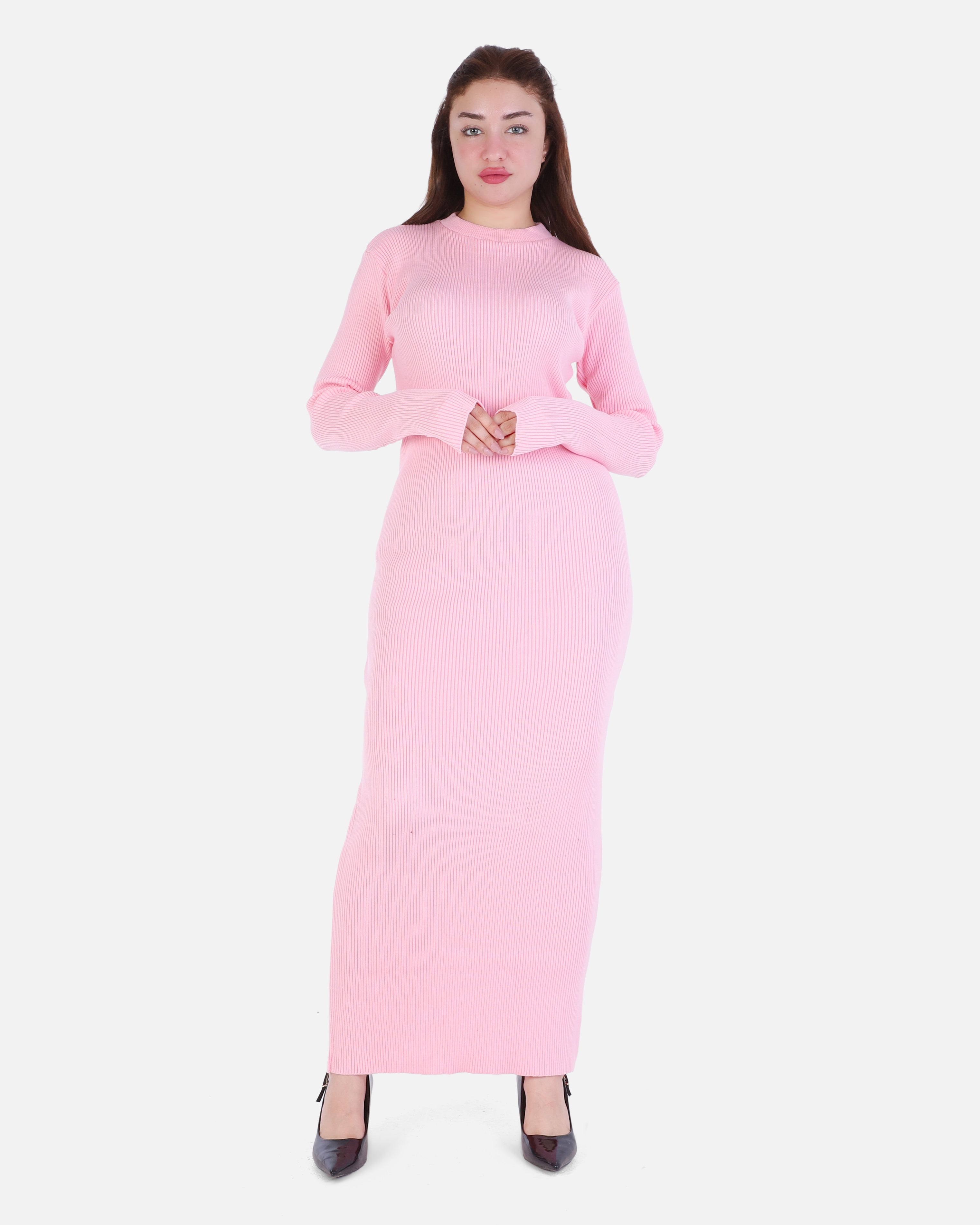 Basic Ribbed Knit Dress 2136/090