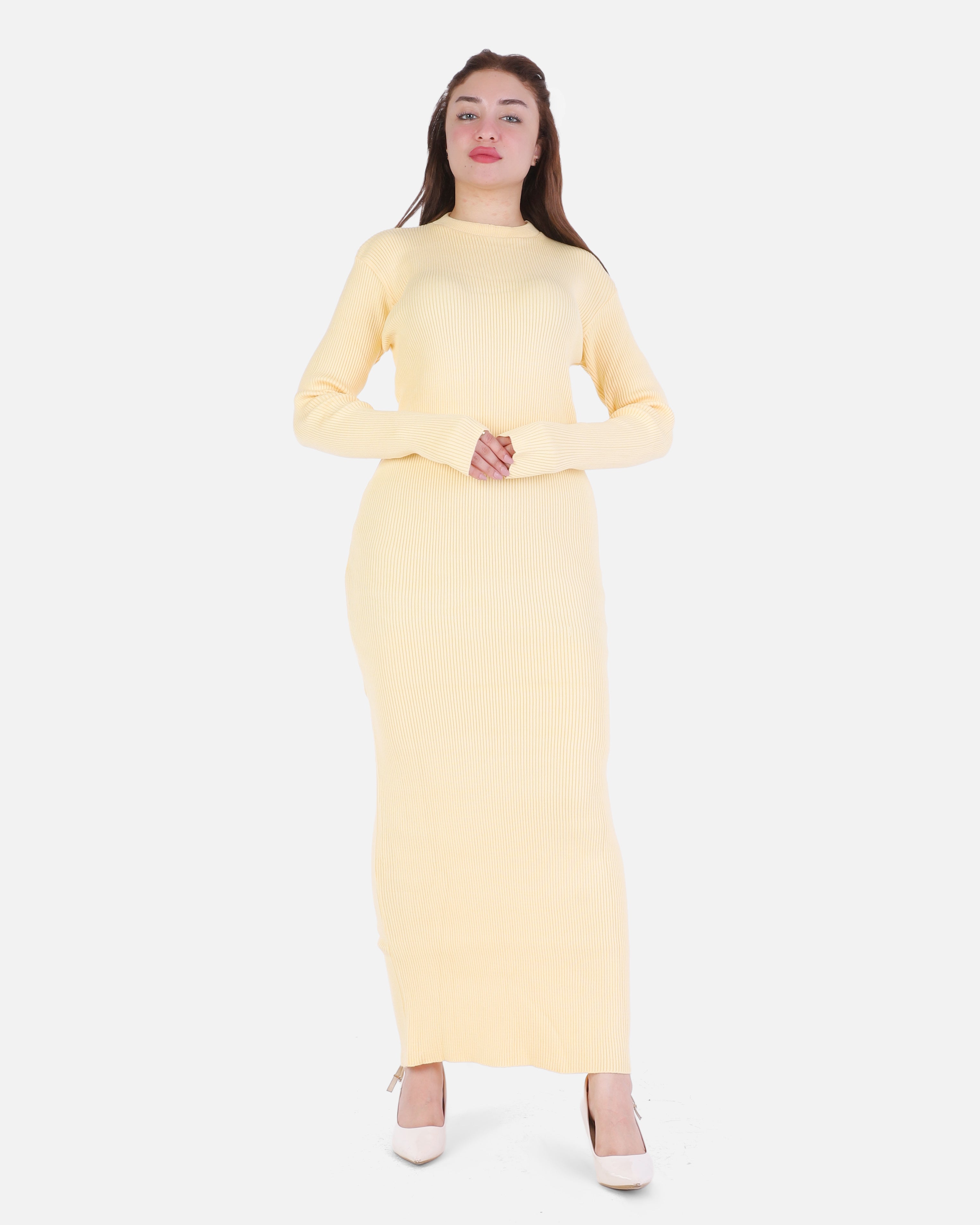 Basic Ribbed Knit Dress 2136/090