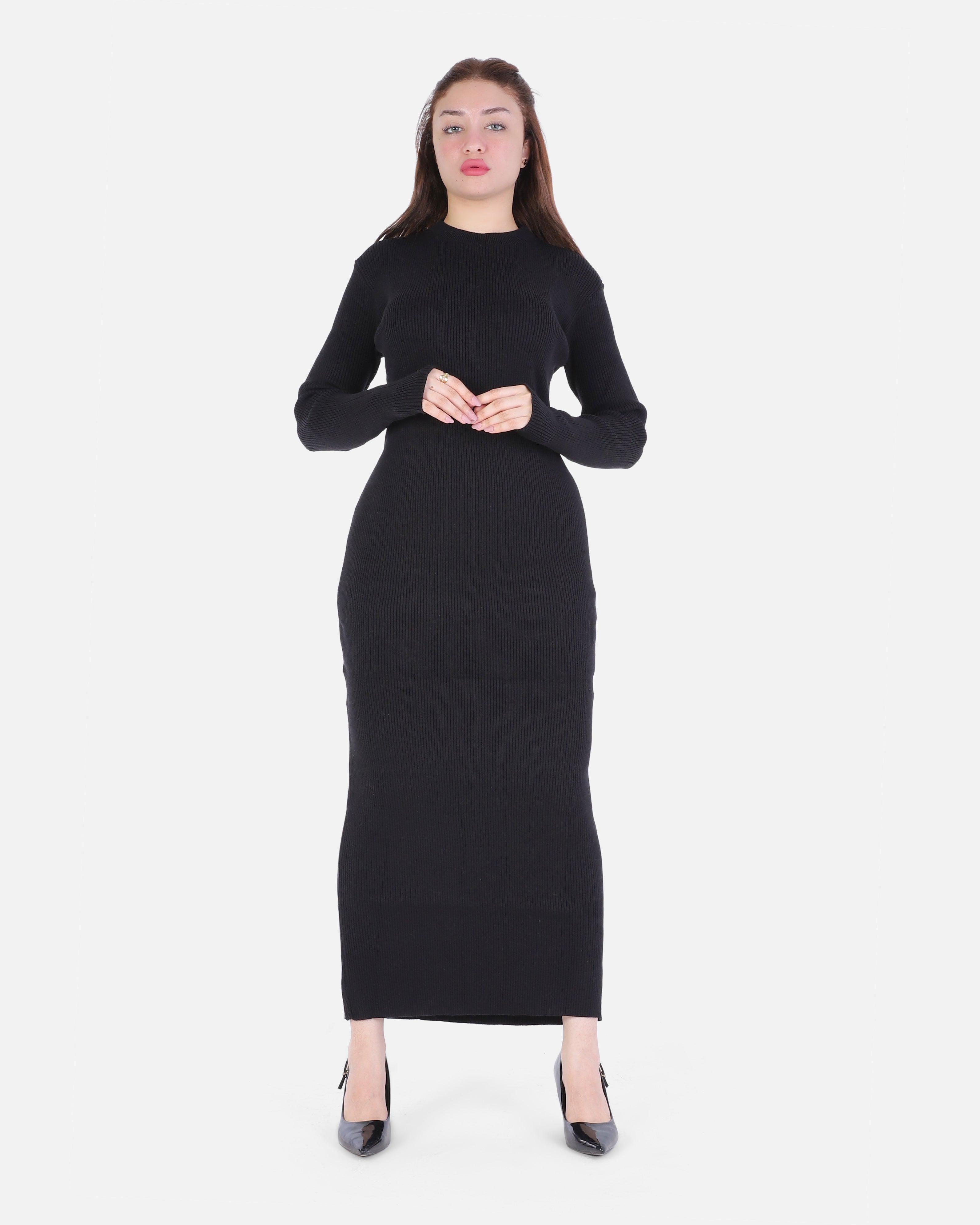 Basic Ribbed Knit Dress 2136/090