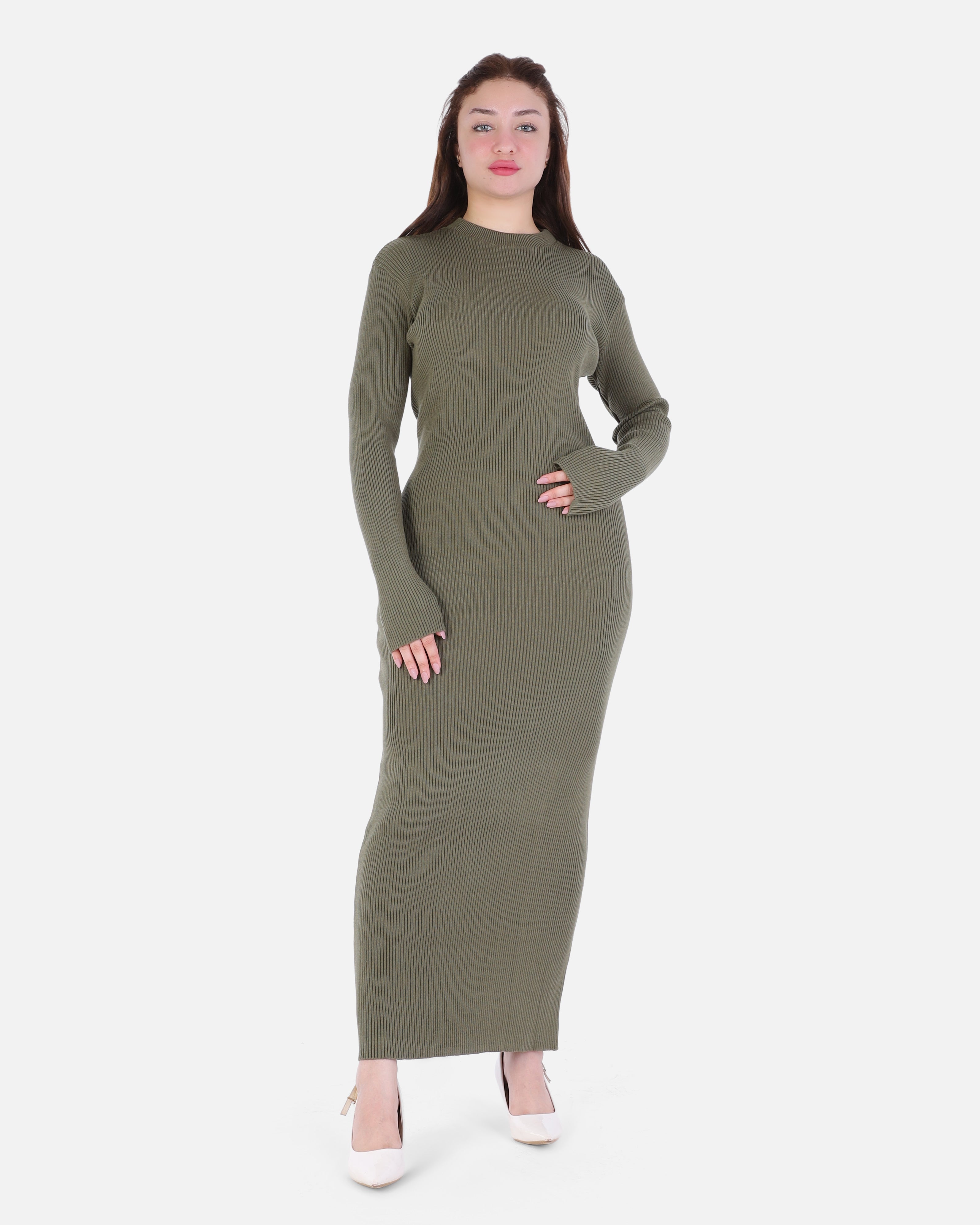 Basic Ribbed Knit Dress 2136/090
