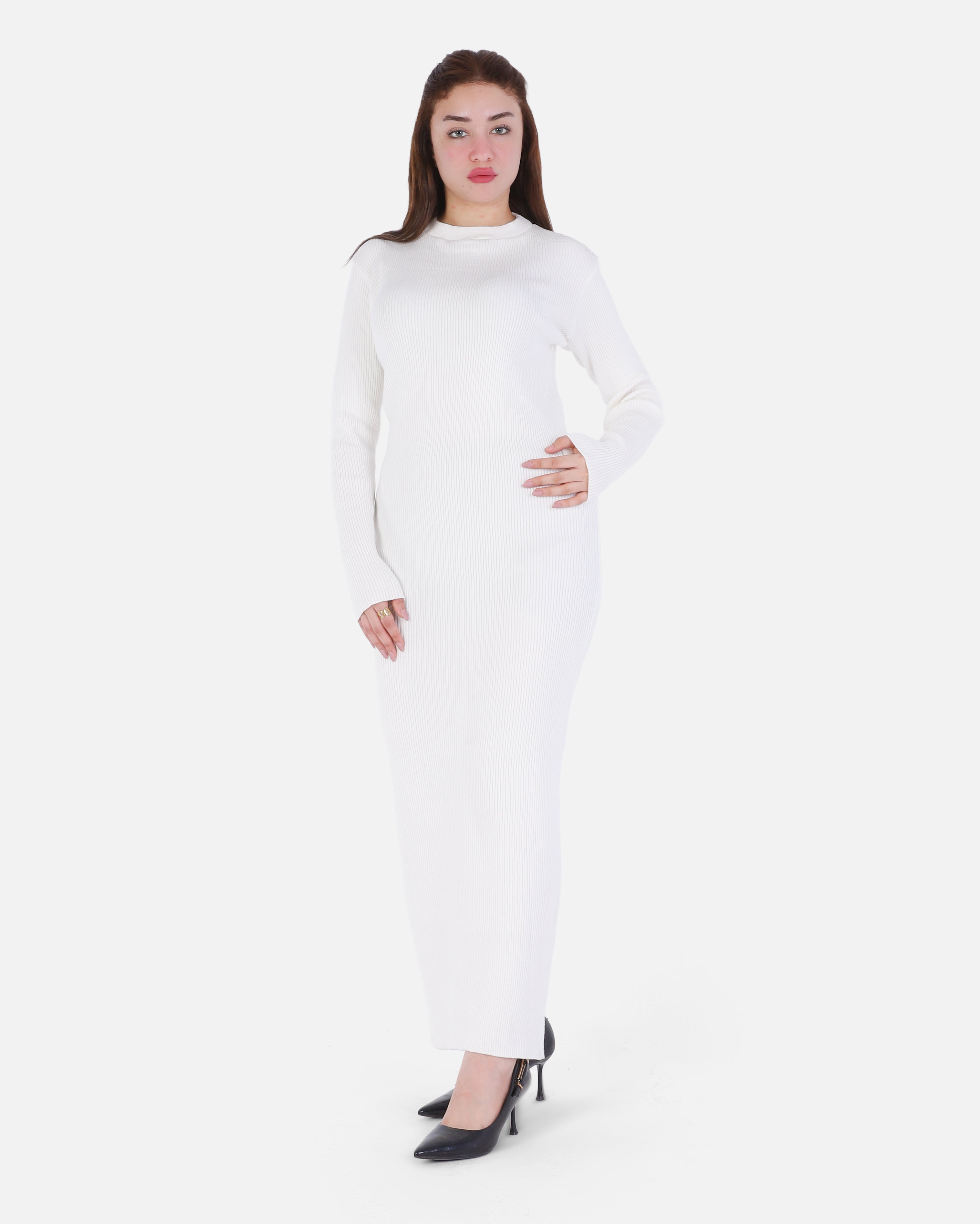 Basic Ribbed Knit Dress 2136/090