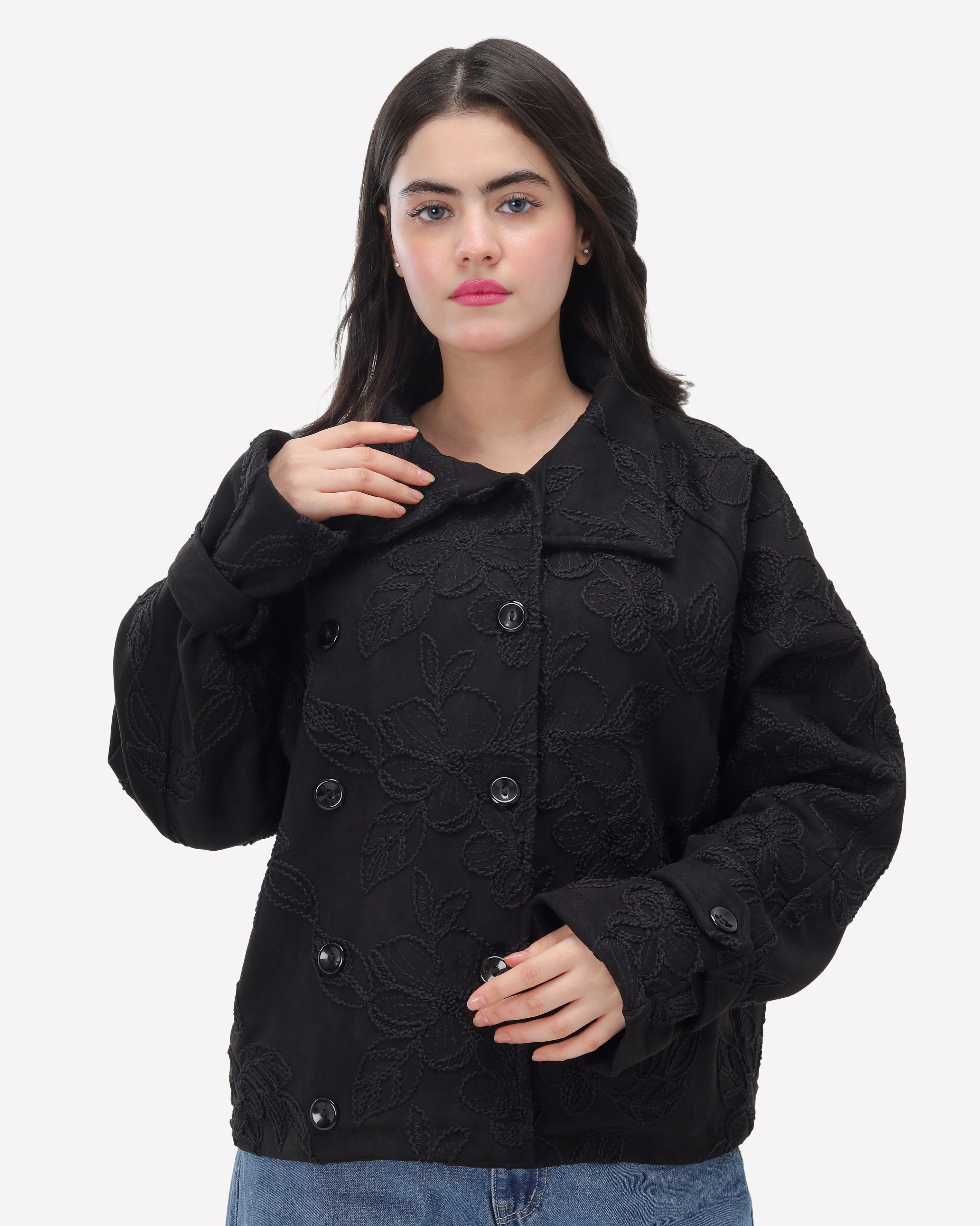 Embroidered Suede Jacket 2146/056
