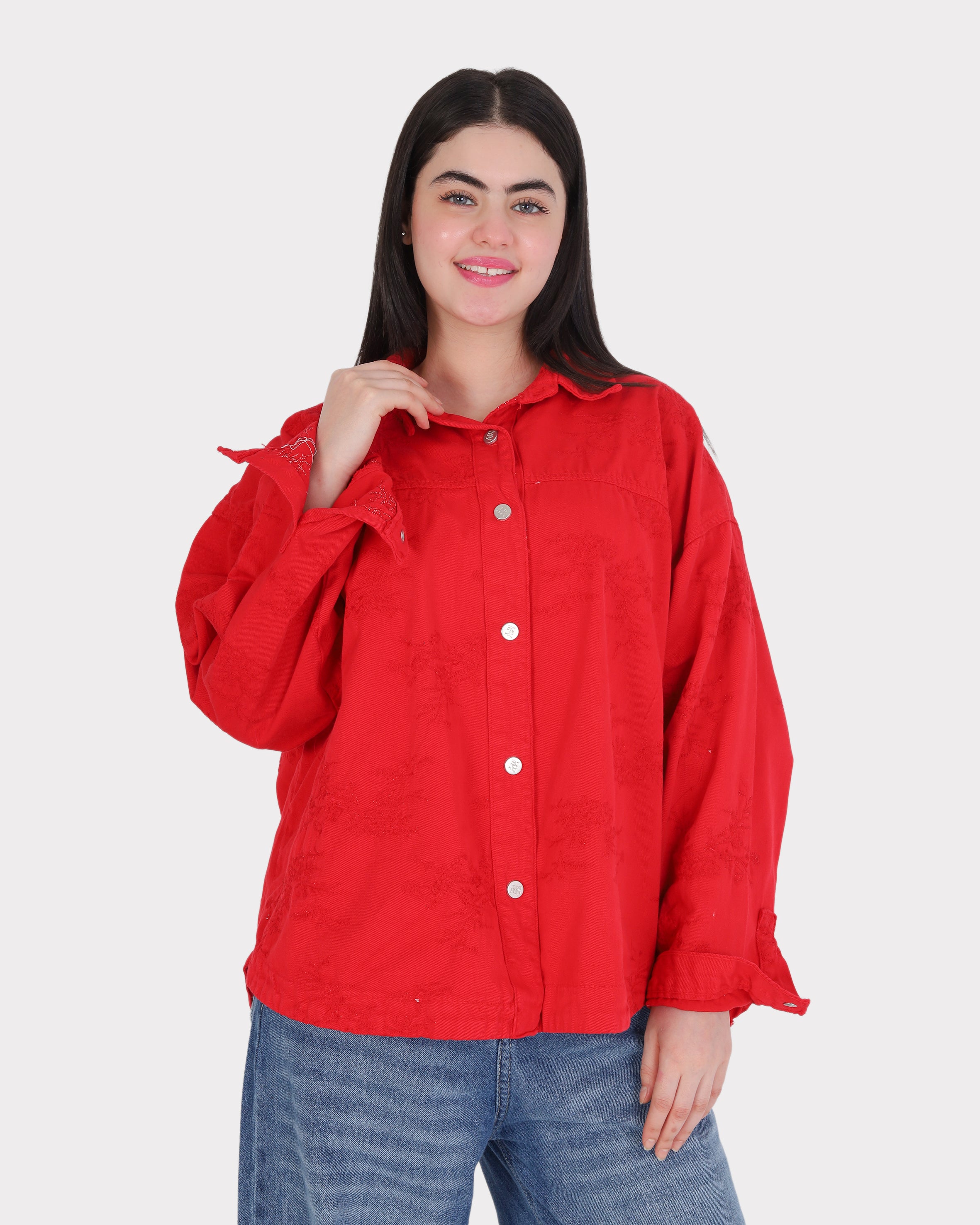 Embroidered Gabardine Jacket 21911587