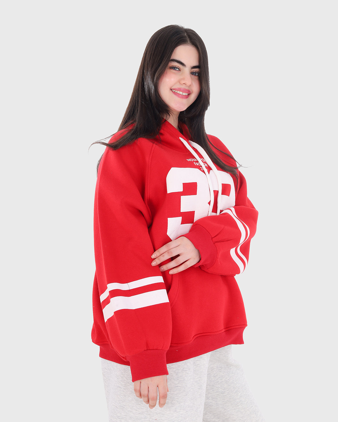 Oversized Printed Hoodie  21987017
