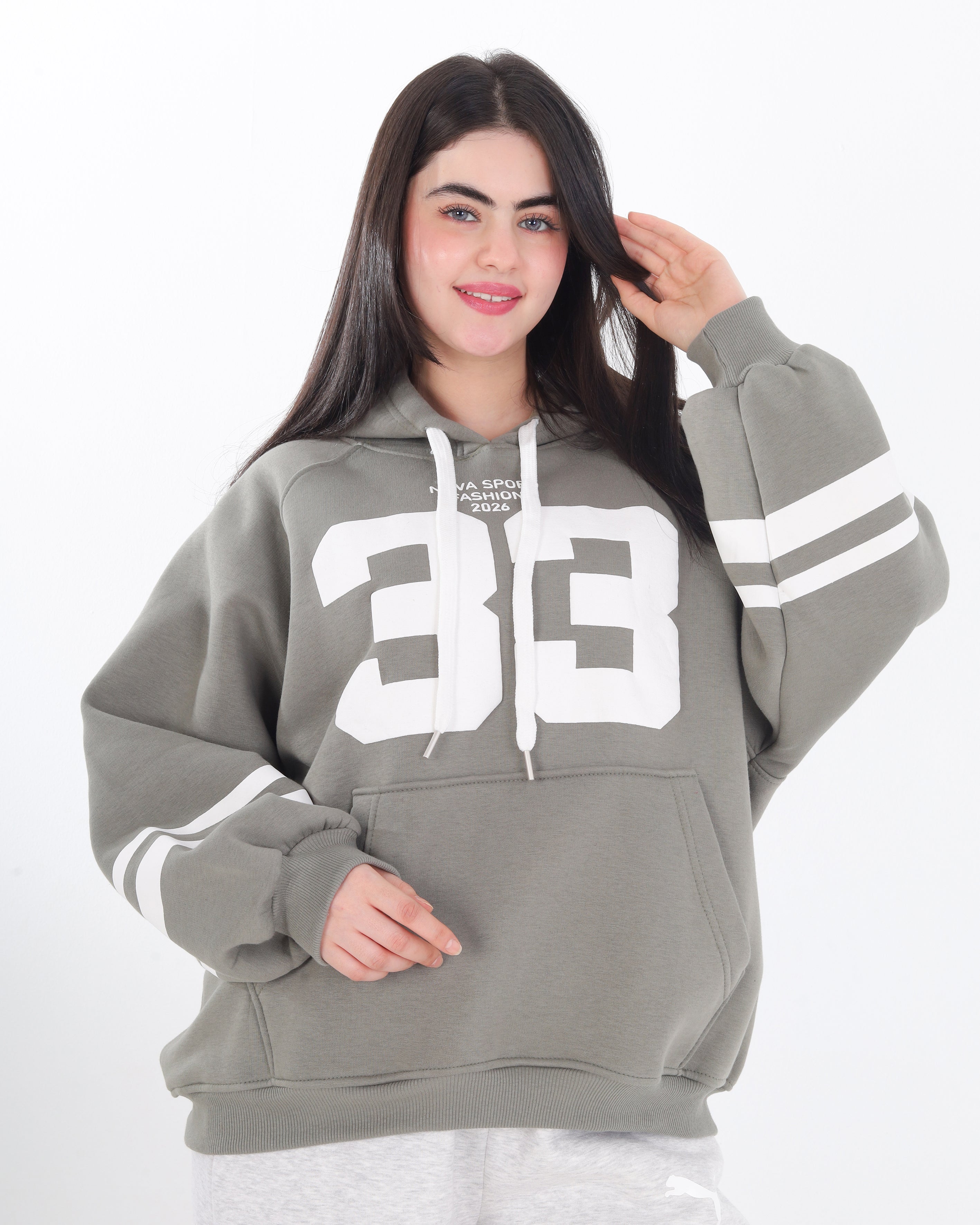Oversized Printed Hoodie  21987017