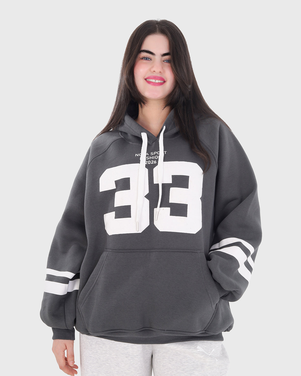 Oversized Printed Hoodie  21987017