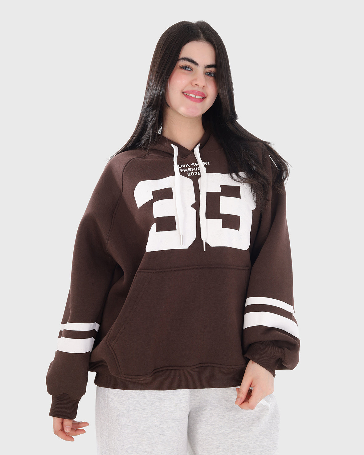 Oversized Printed Hoodie  21987017