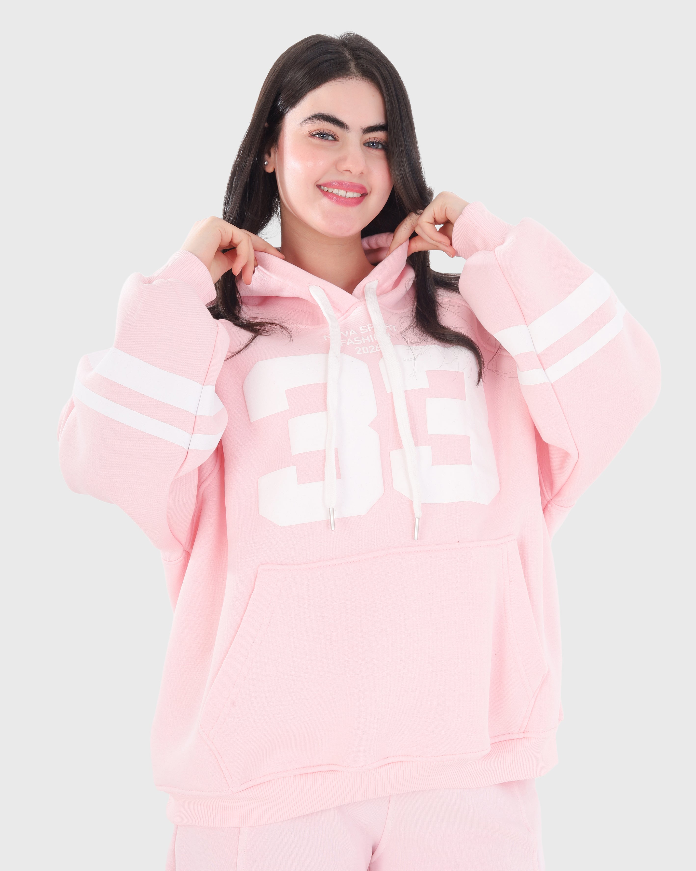 Oversized Printed Hoodie  21987017
