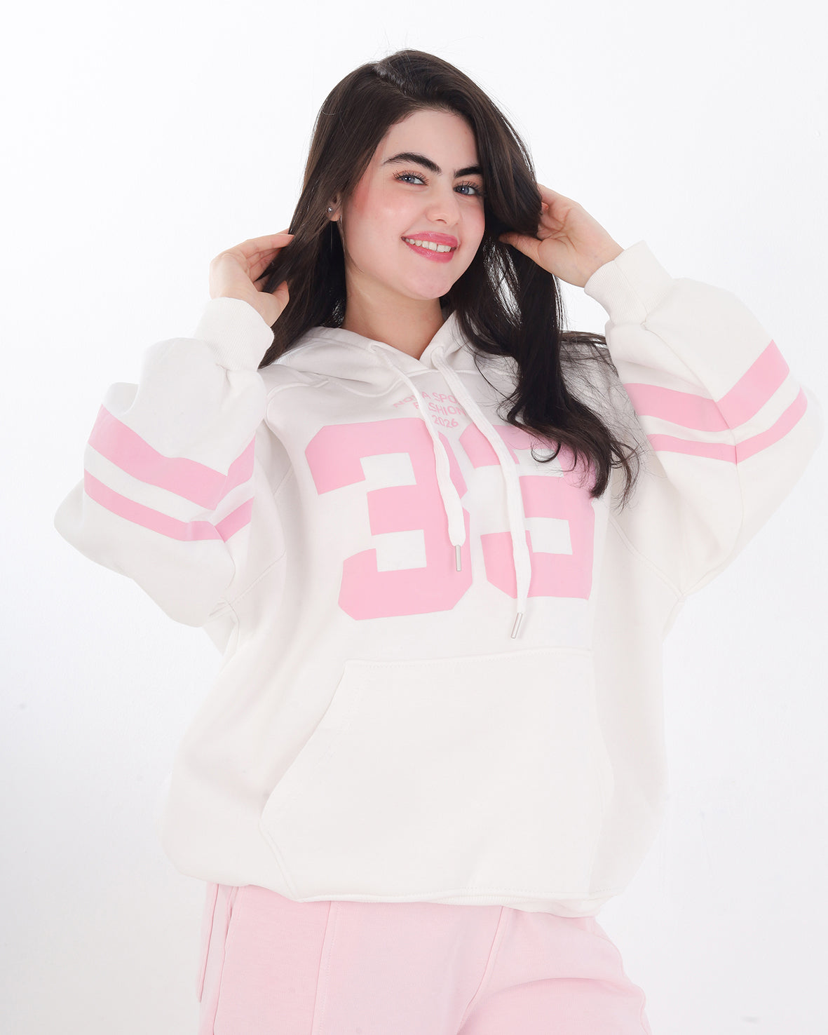 Oversized Printed Hoodie  21987017
