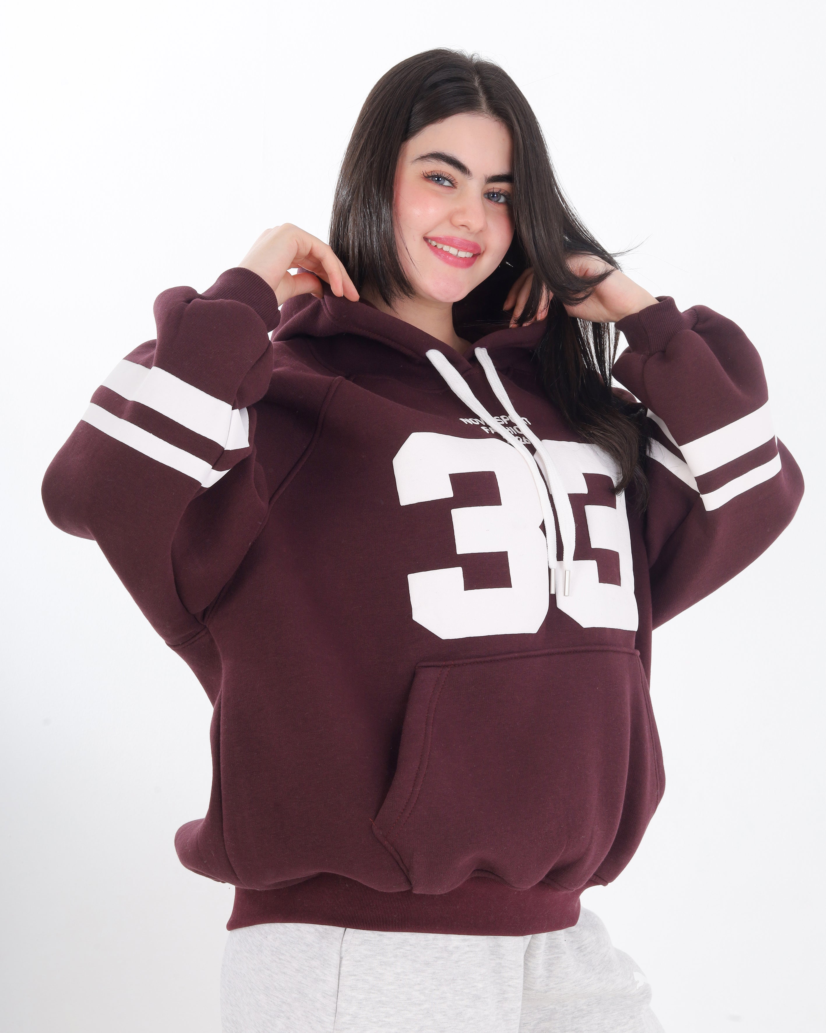 Oversized Printed Hoodie  21987017