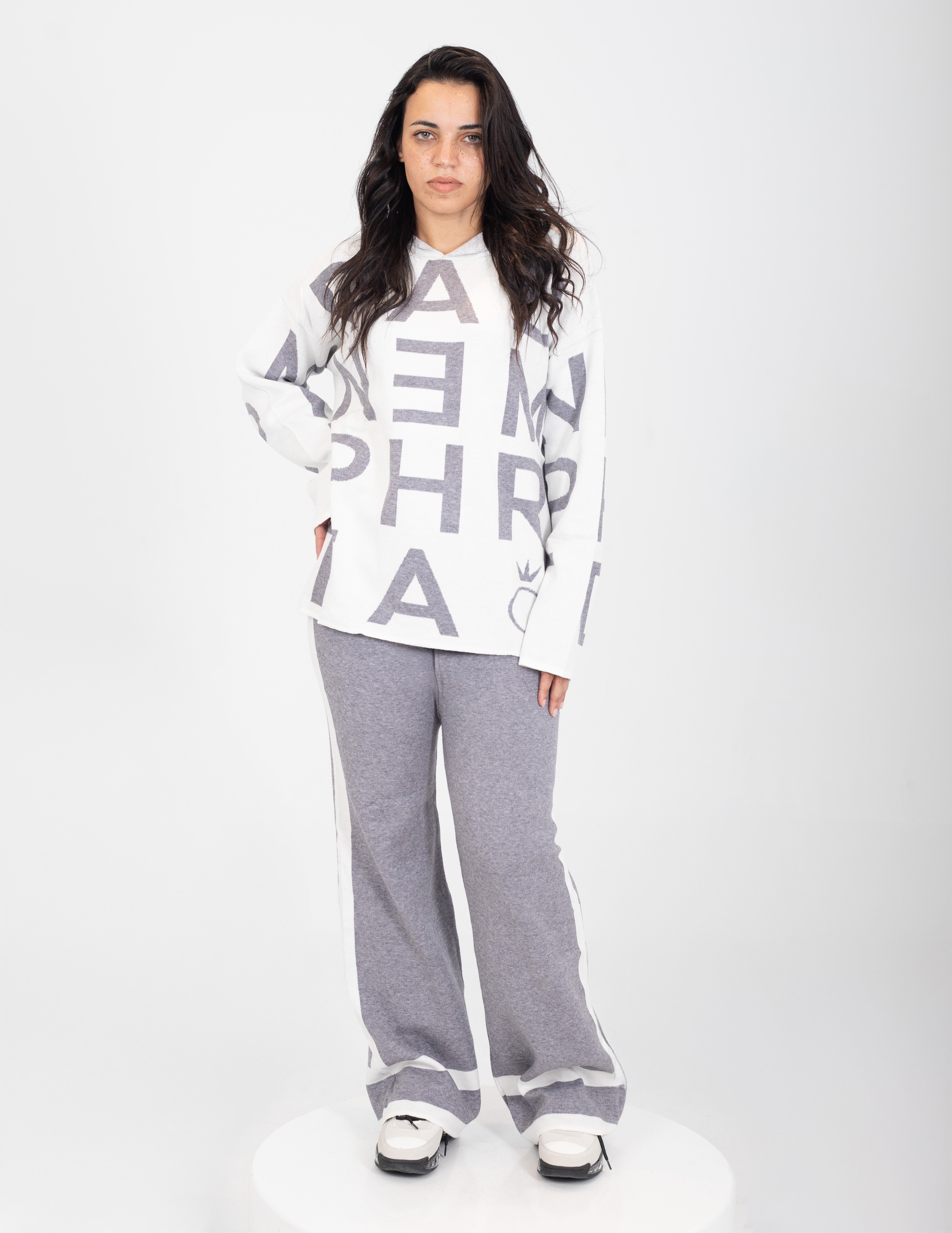 Letter Print Hoodie Set w16252700