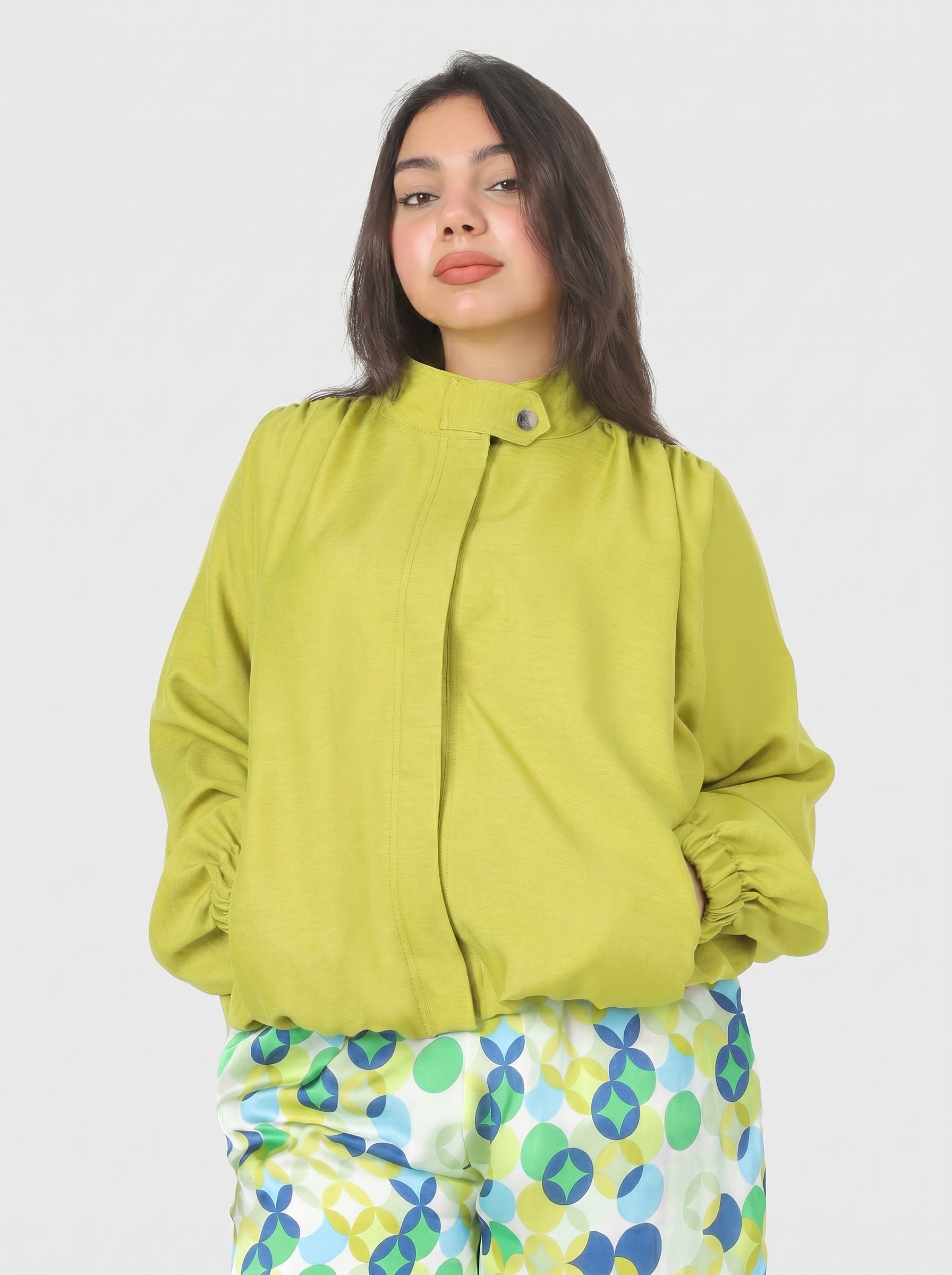 Relaxed Fit Balloon Sleeve Jacket 2003/075/1