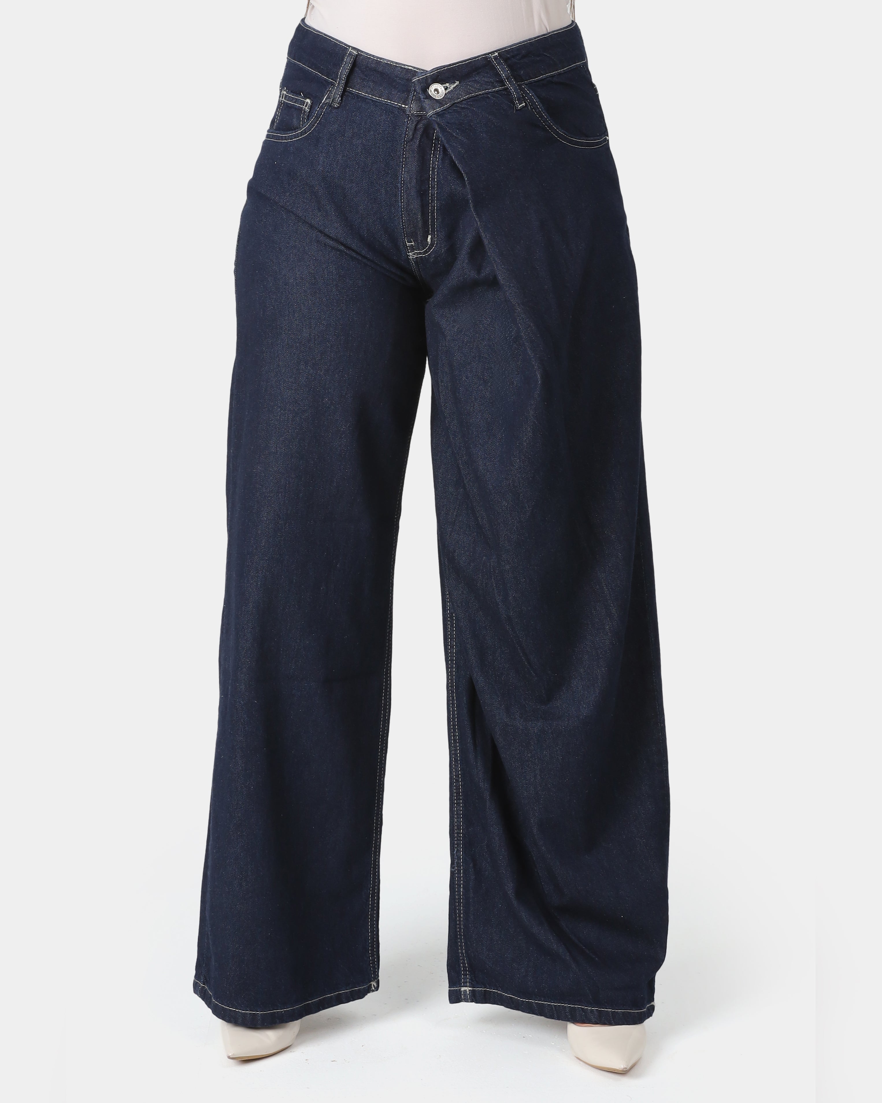 Wide Leg Denim Jeans 395B709