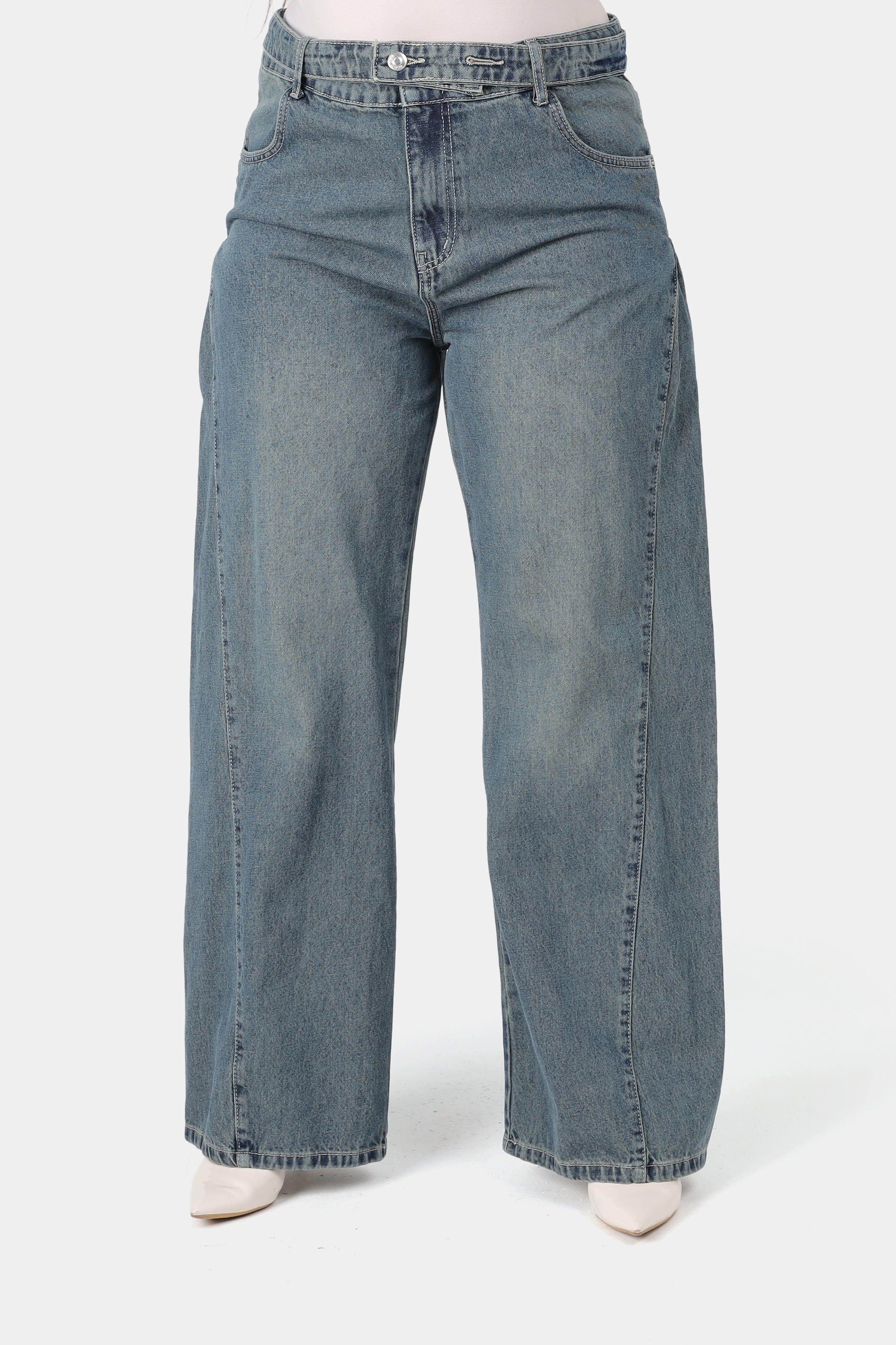 Wide Leg Denim Jeans 395B719