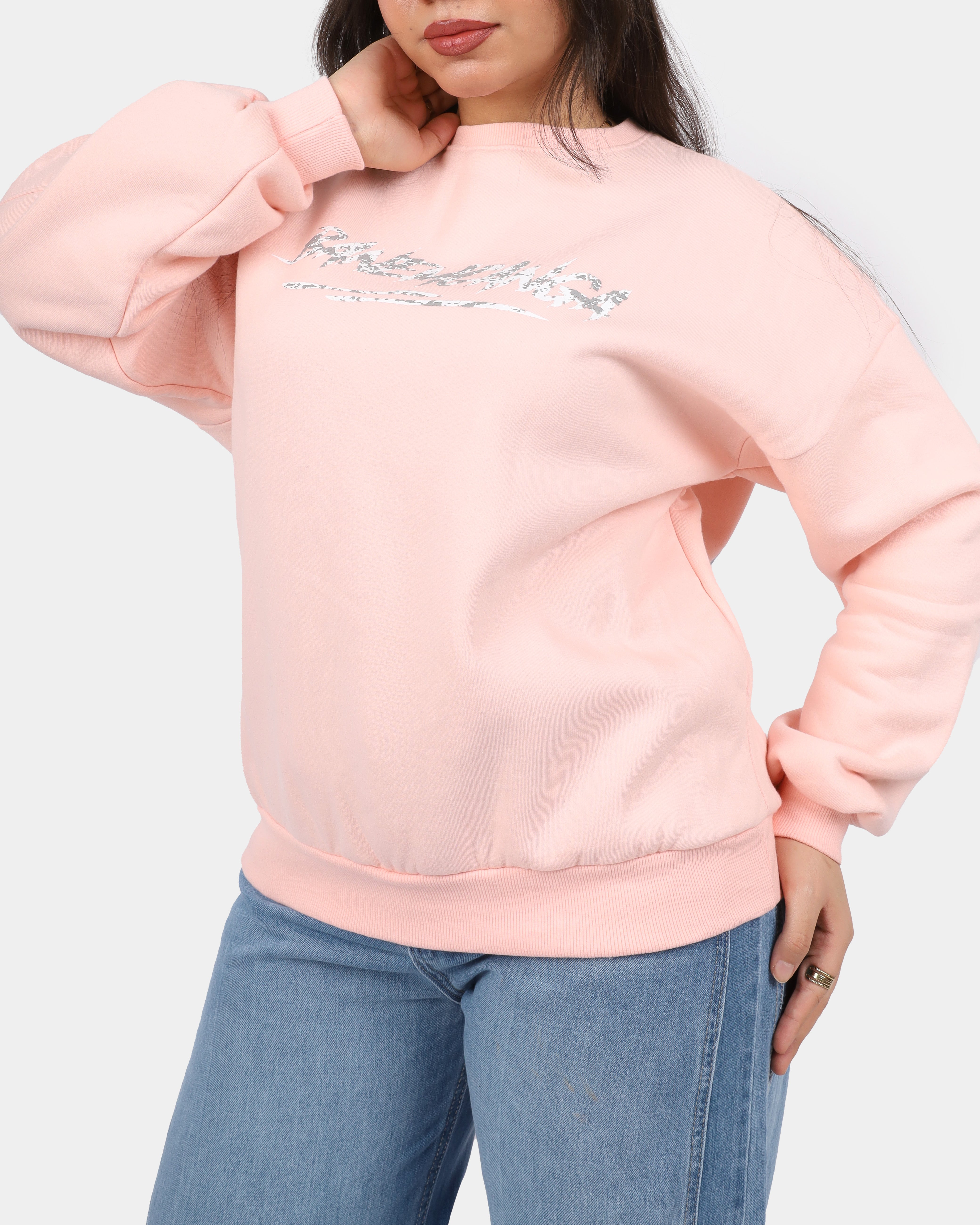 Sweatshirt with Back Denim Patch w1700W221