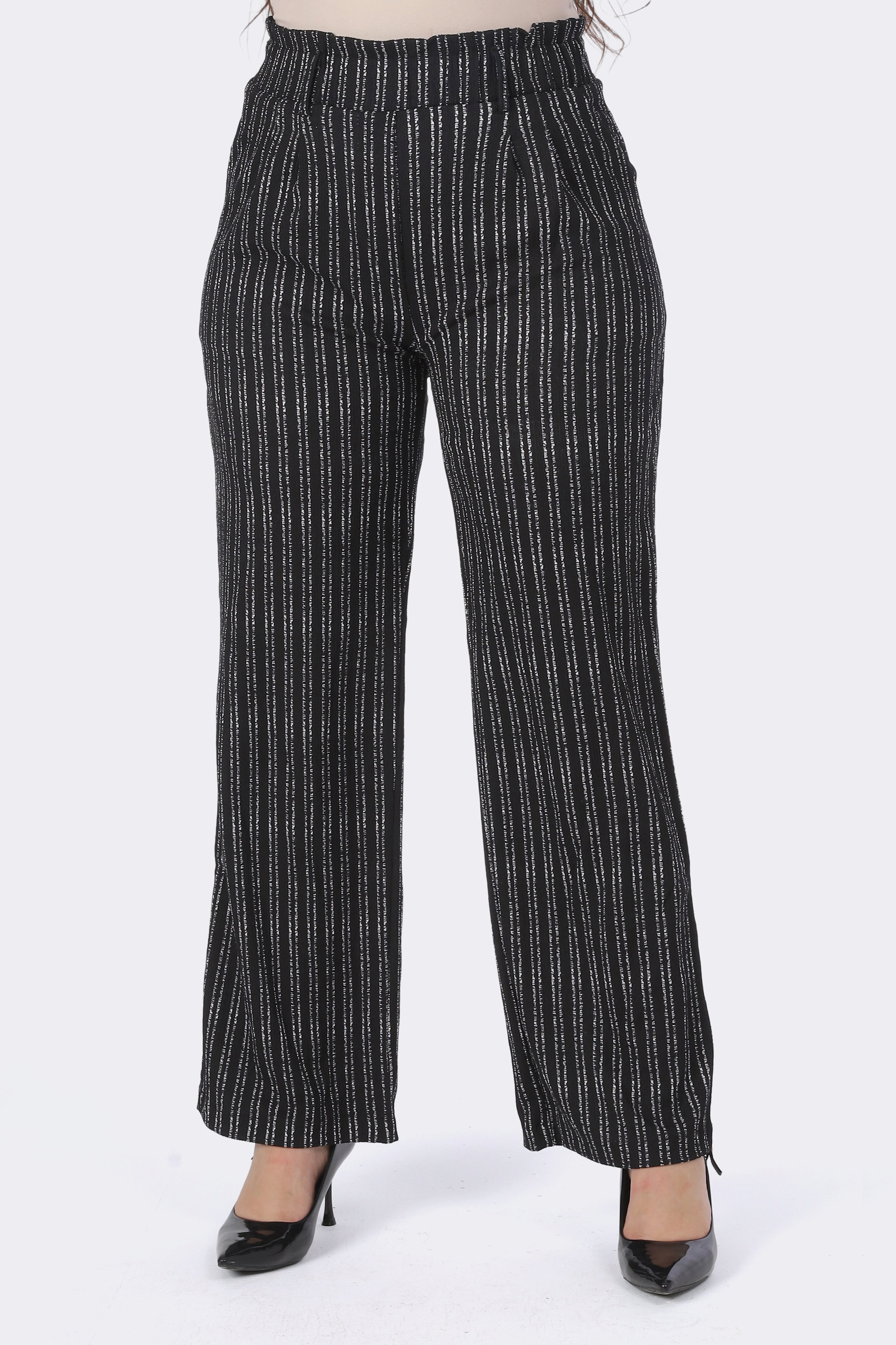 Chic Pinstripe Comfort Pants 698445