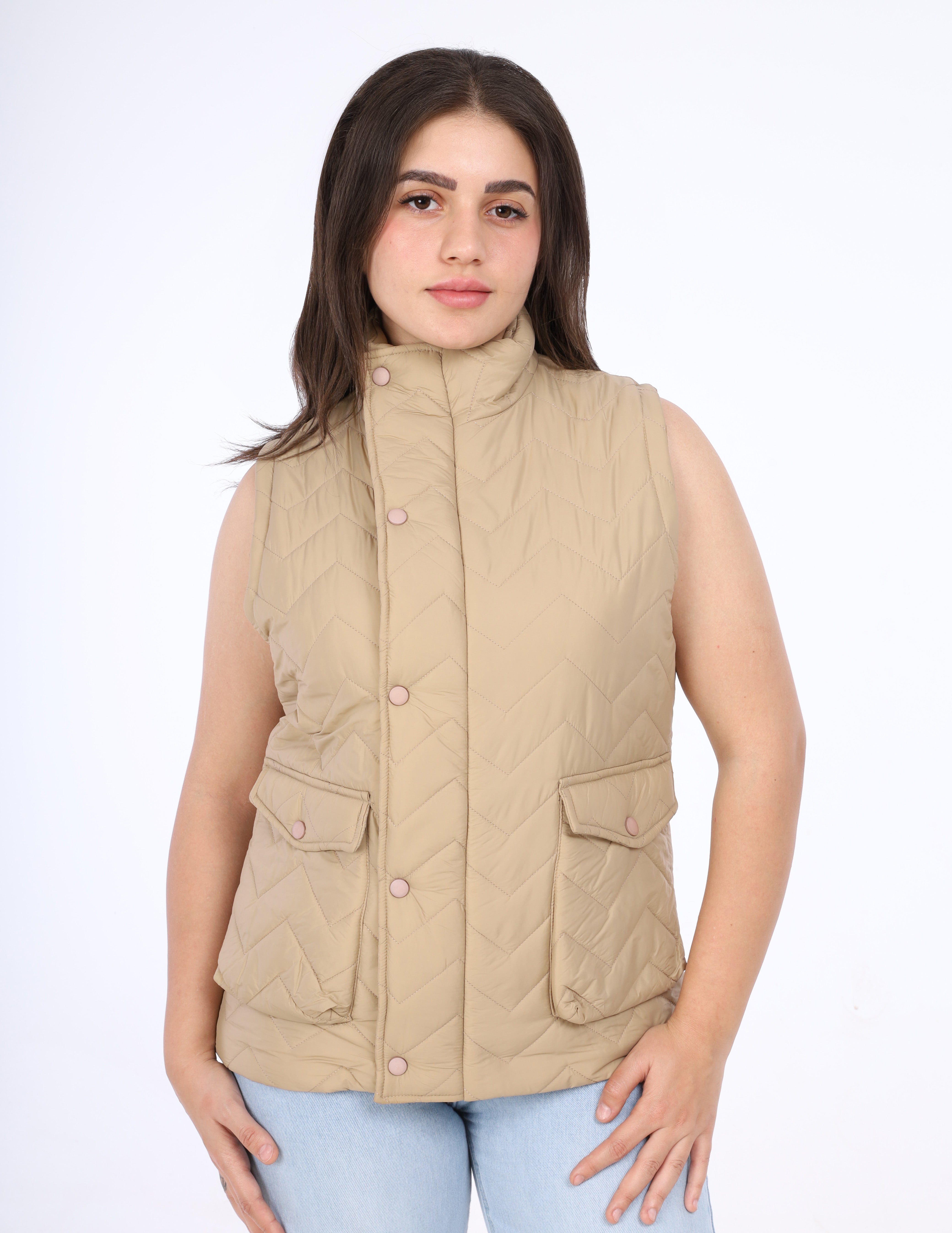 Quilted Sleeveless Vest w11464018