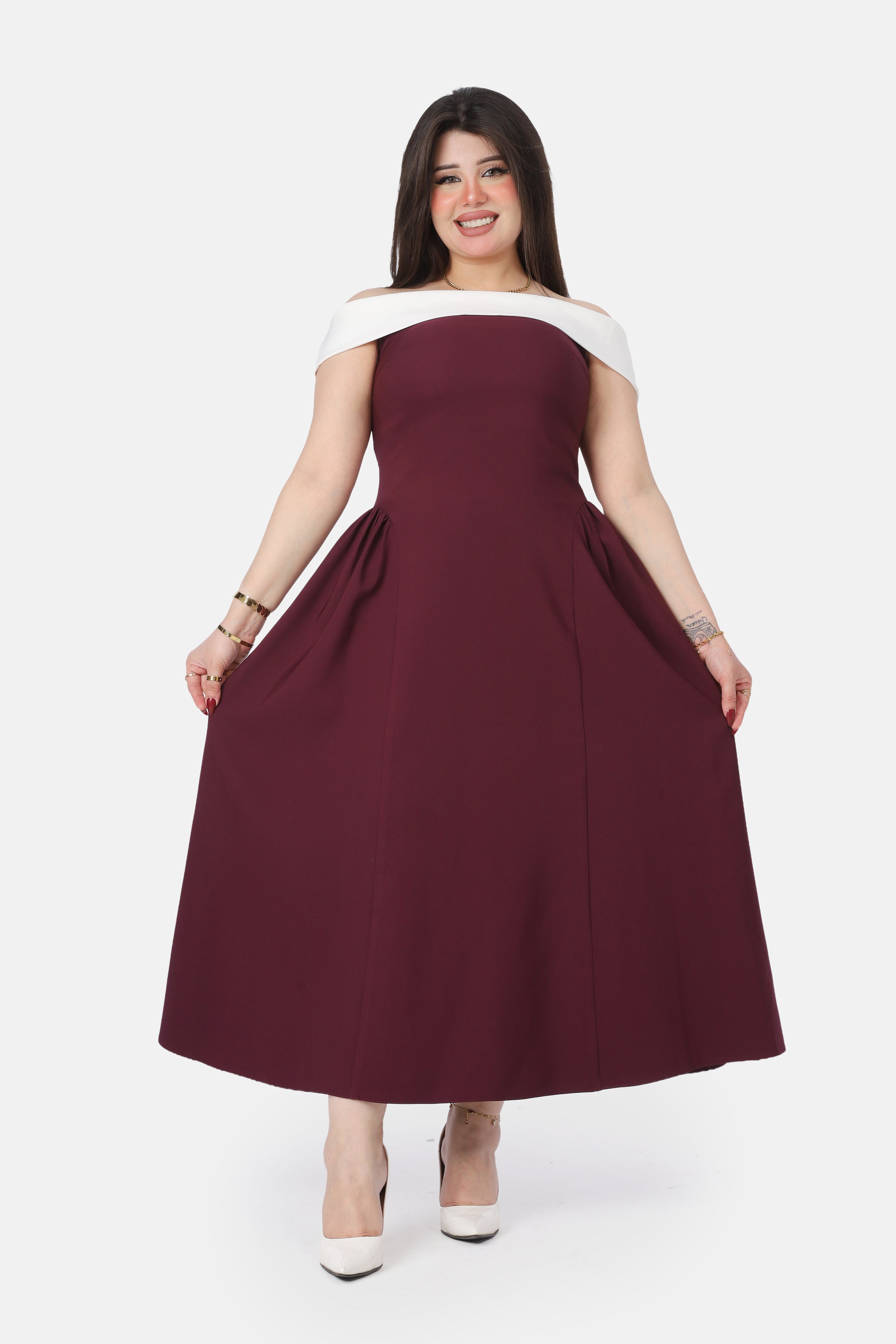 Elegant Off-Shoulder Evening Dress 70311030