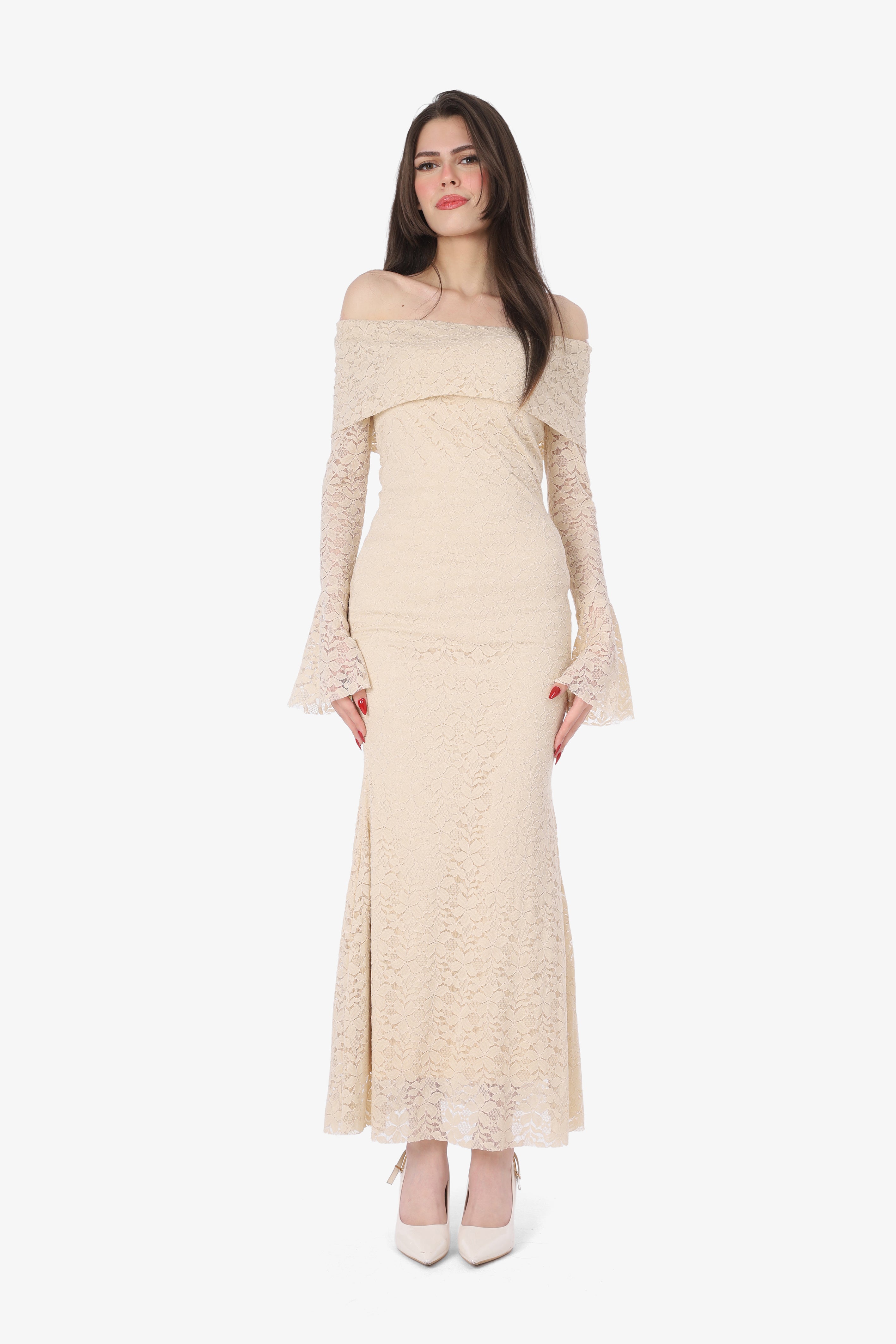 Off-Shoulder Lace Dress 7031164