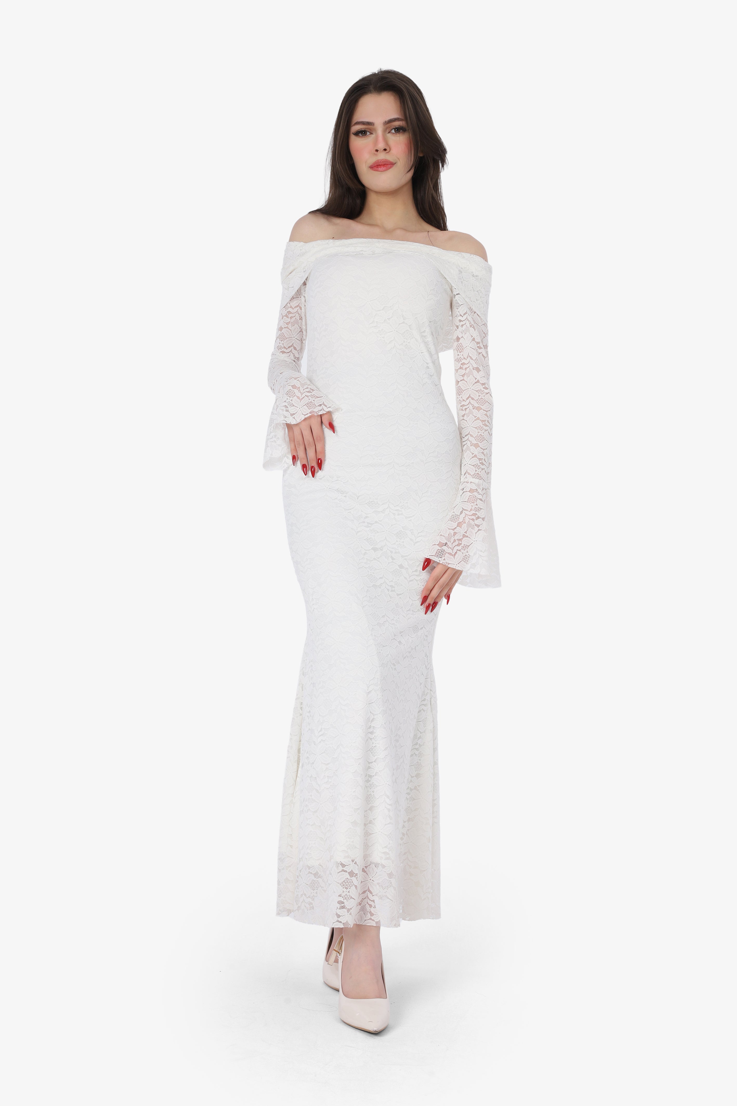 Off-Shoulder Lace Dress 7031164