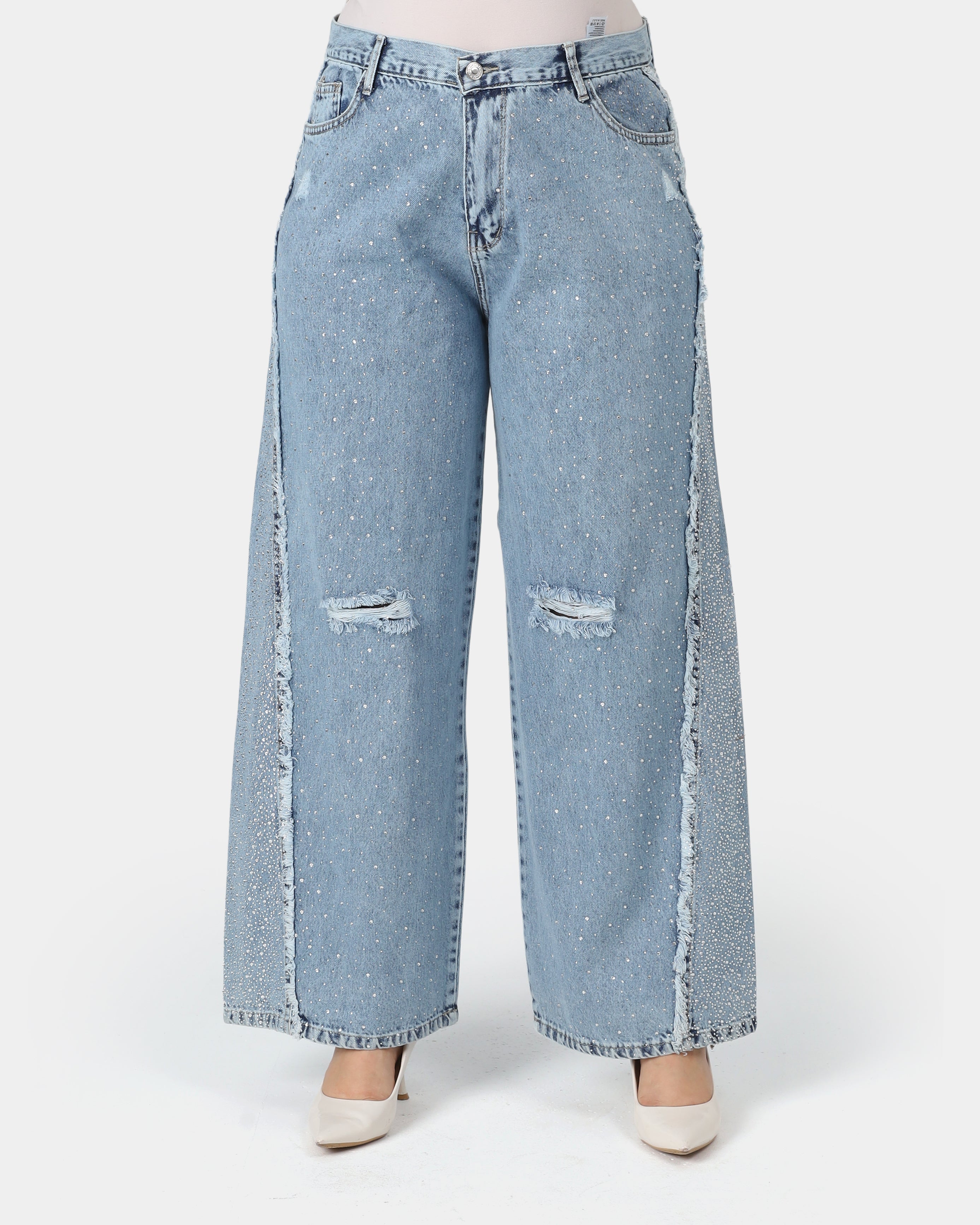 Wide Leg Denim Jeans 77311231