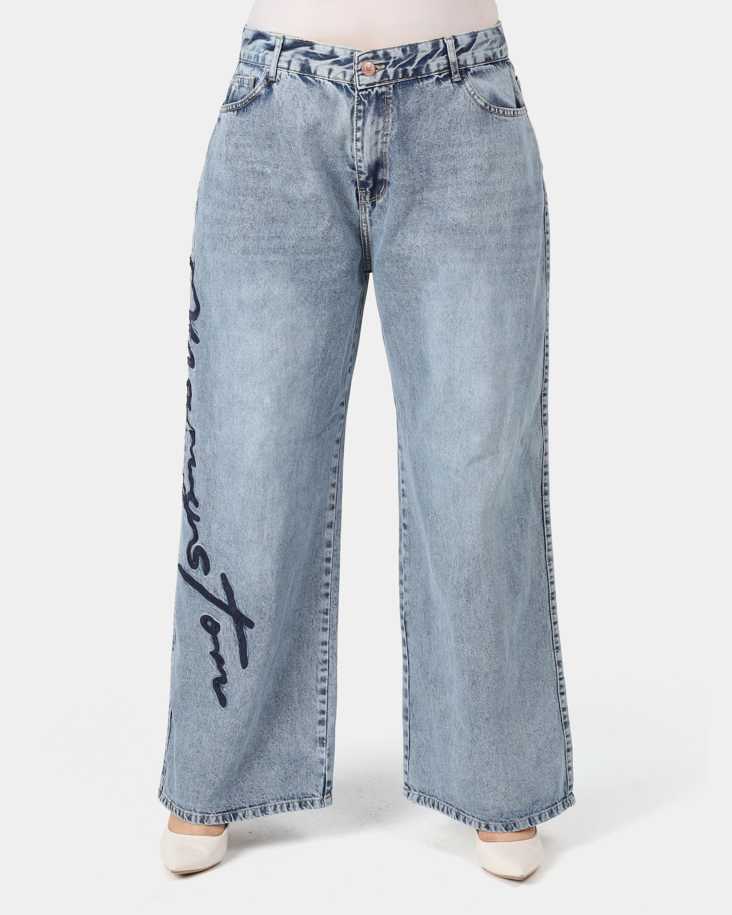 Wide Leg Denim Jeans 77311430
