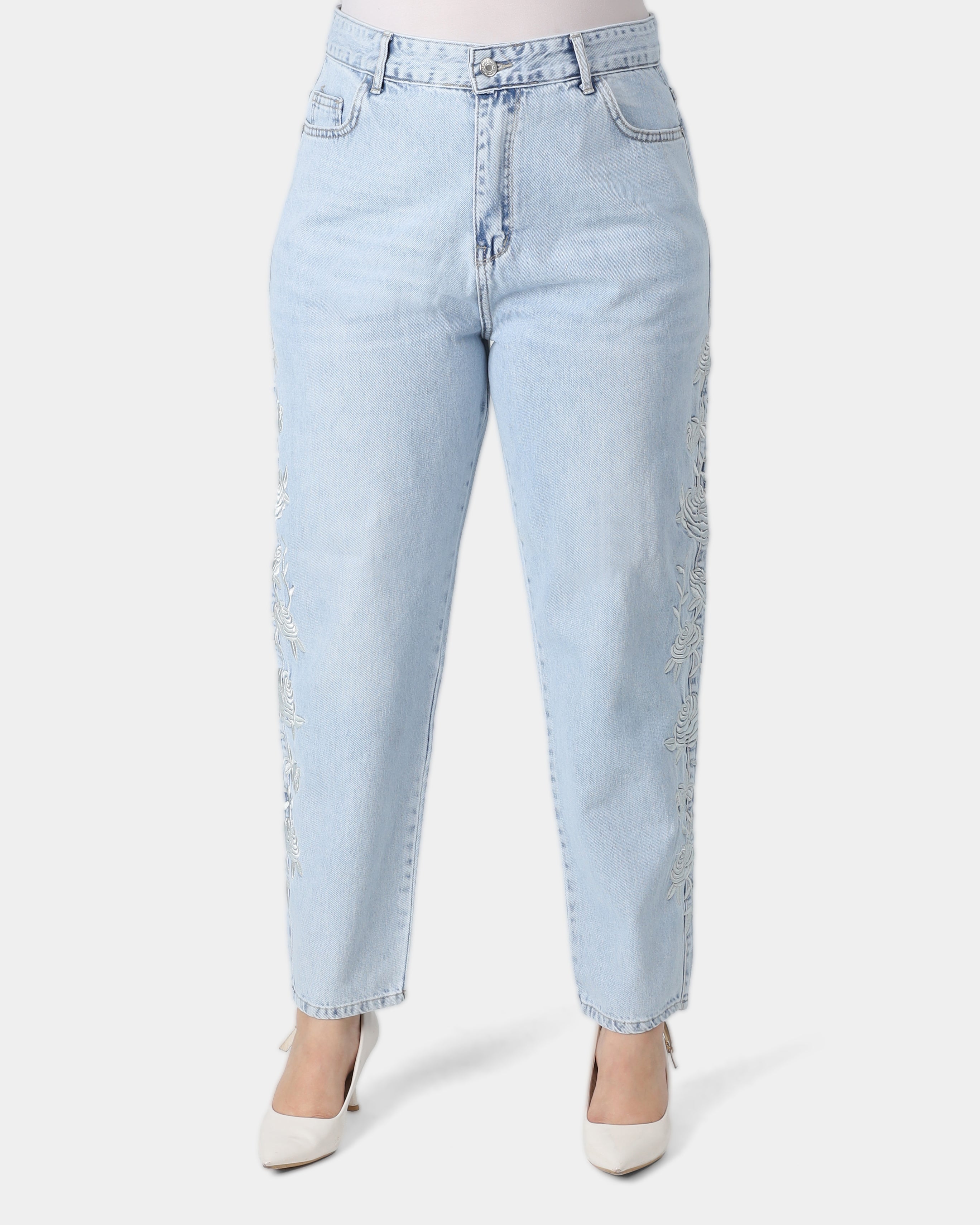 Boyfriend Relaxed Fit Casual Denim Pants 77311472
