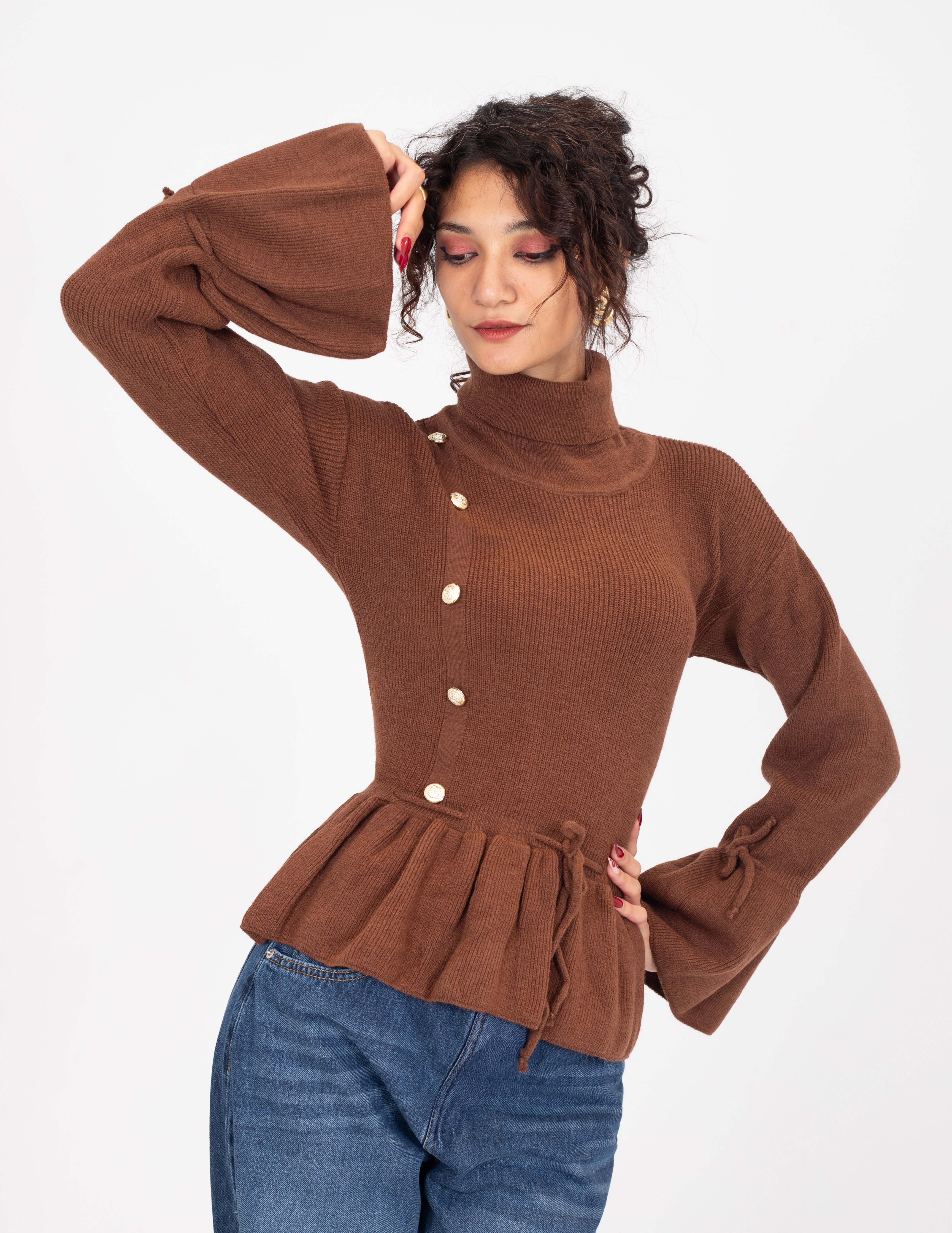 Ruffled Knit Blouse w16252672