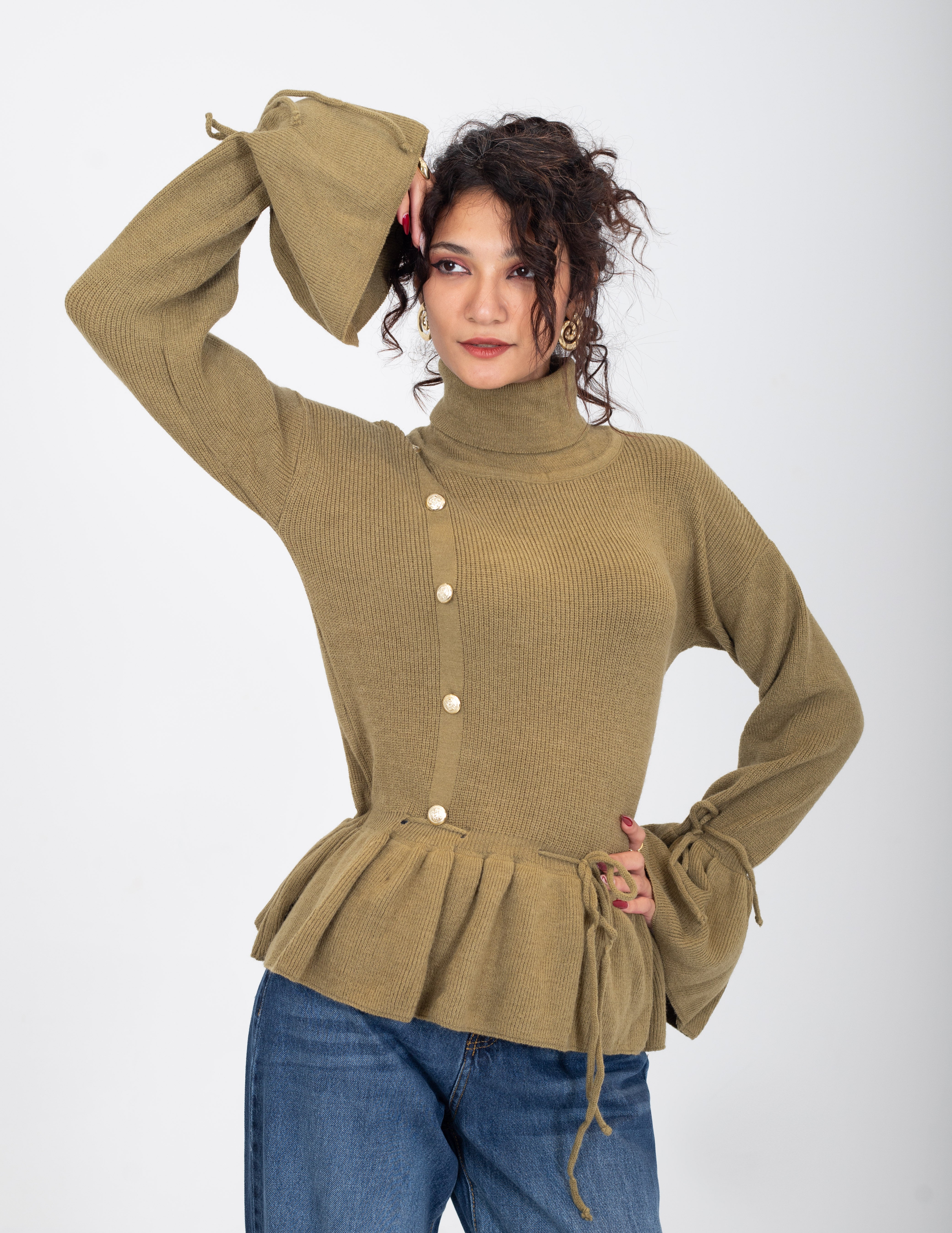 Ruffled Knit Blouse w16252672