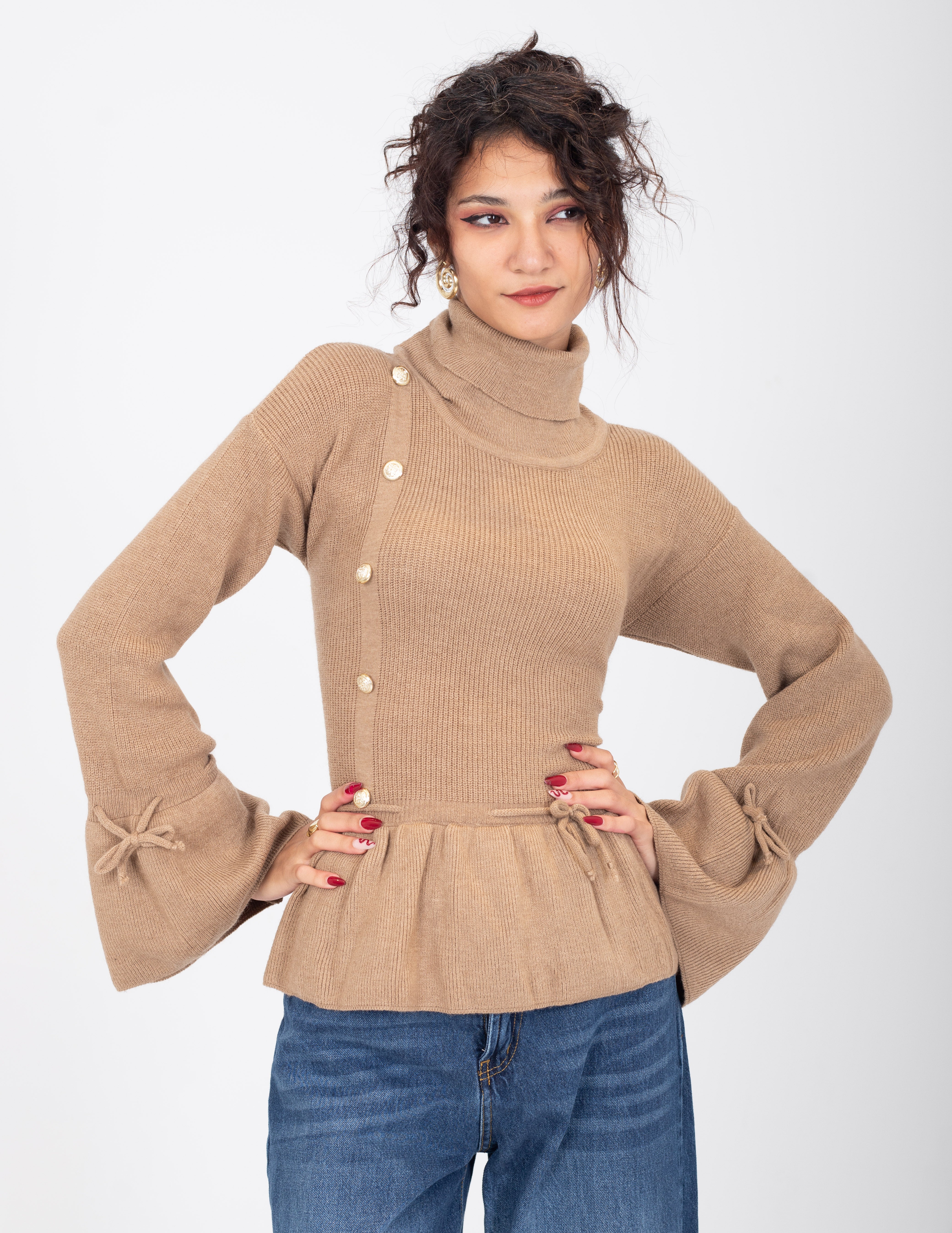 Ruffled Knit Blouse w16252672