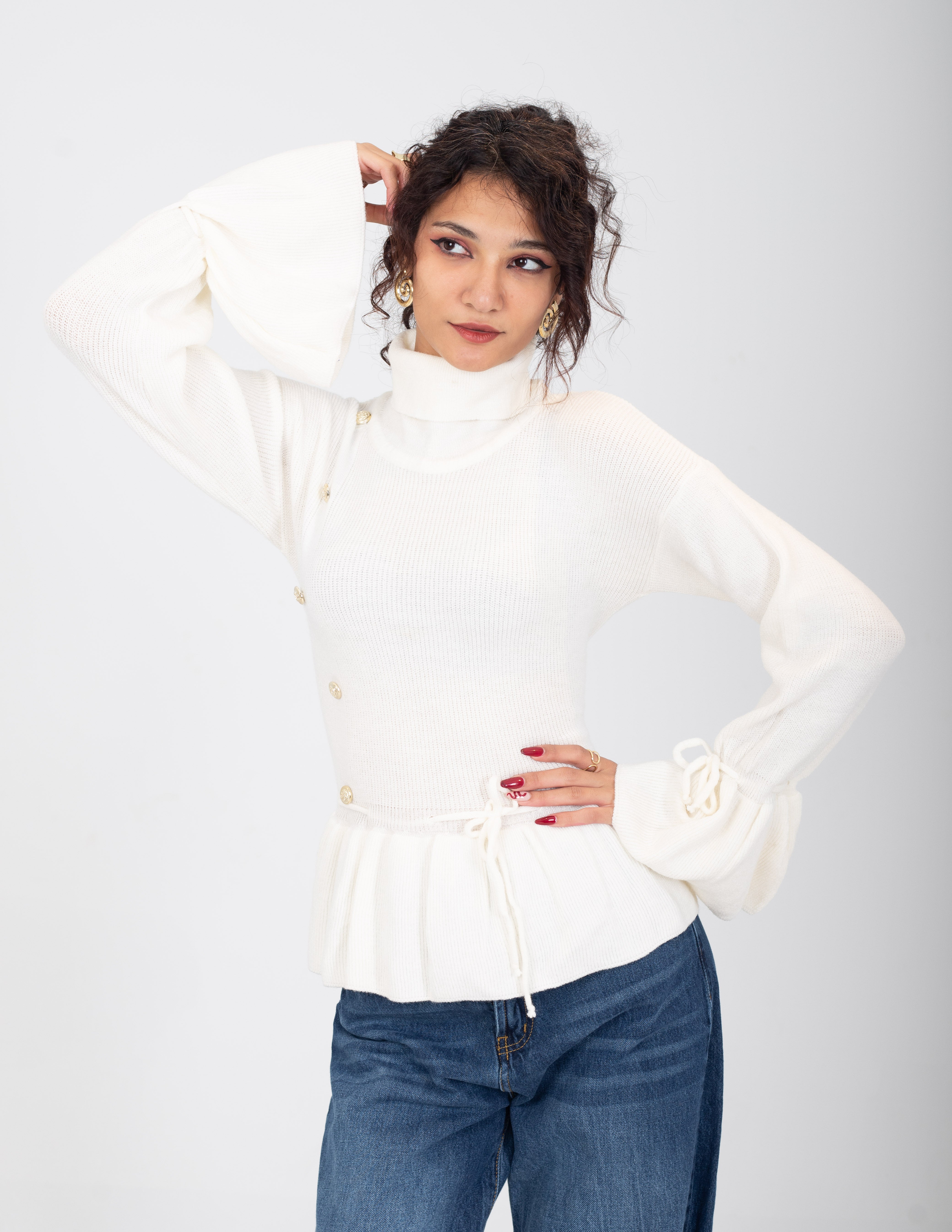 Ruffled Knit Blouse w16252672