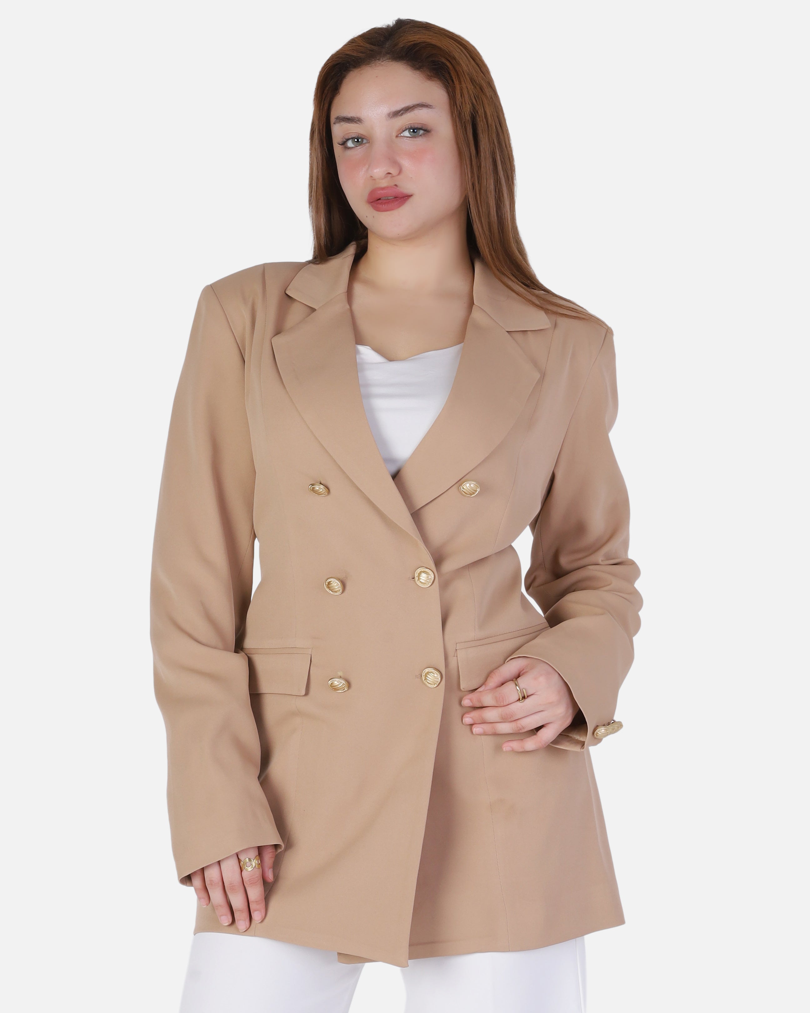 Long Double-Breasted Blazer 904503