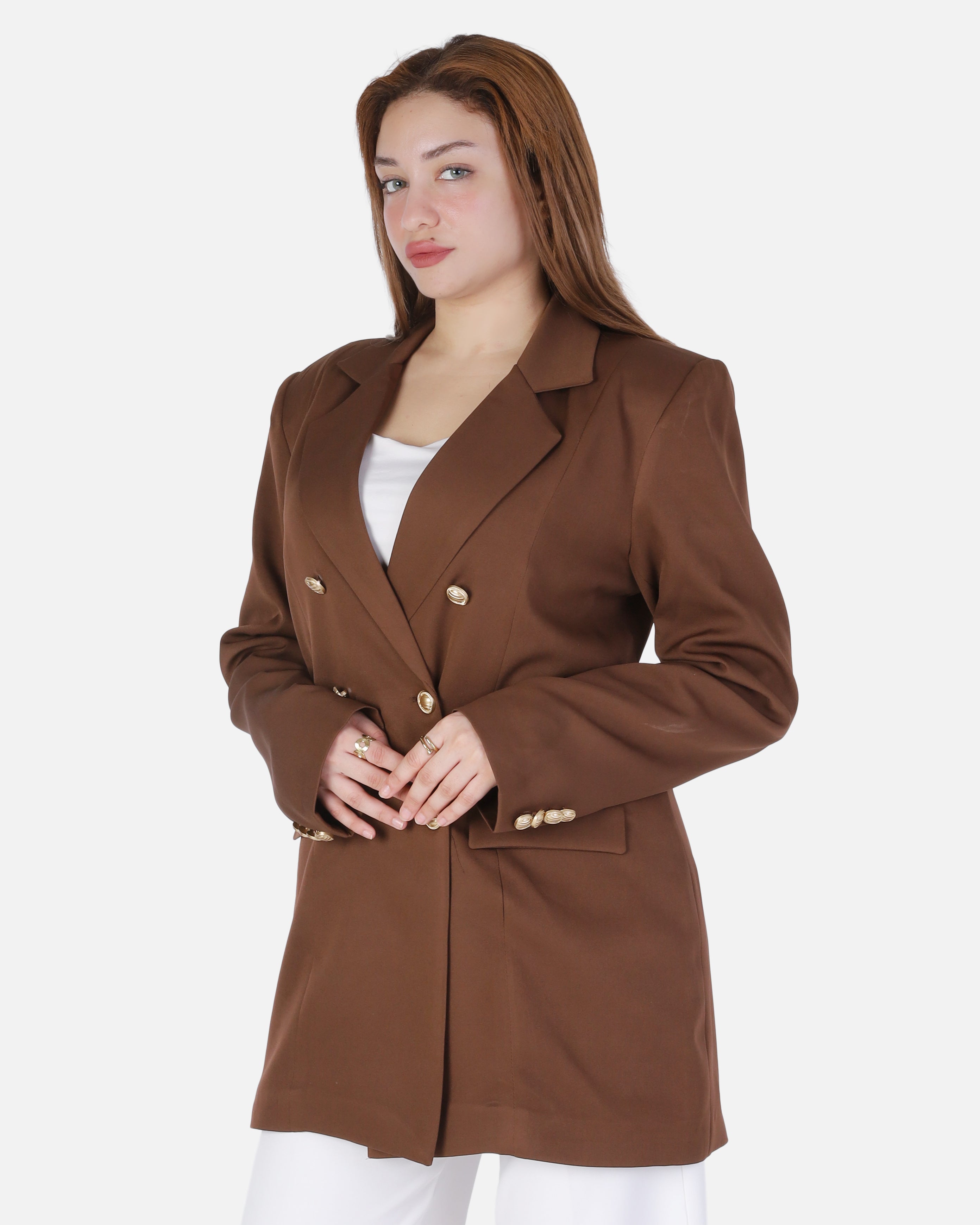 Long Double-Breasted Blazer 904503